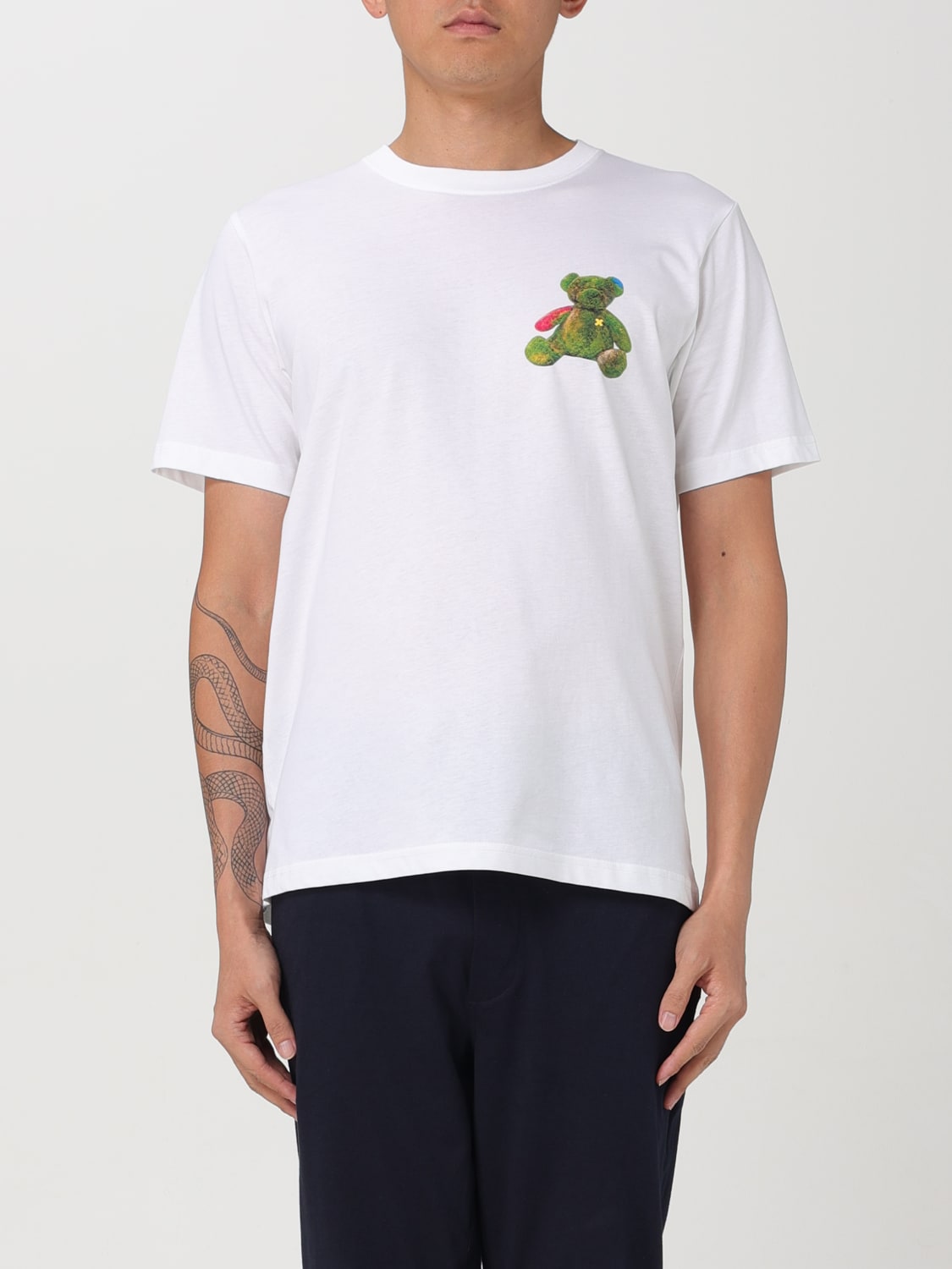 Giglio T-shirt PS Paul Smith in cotone organico con stampa grafica