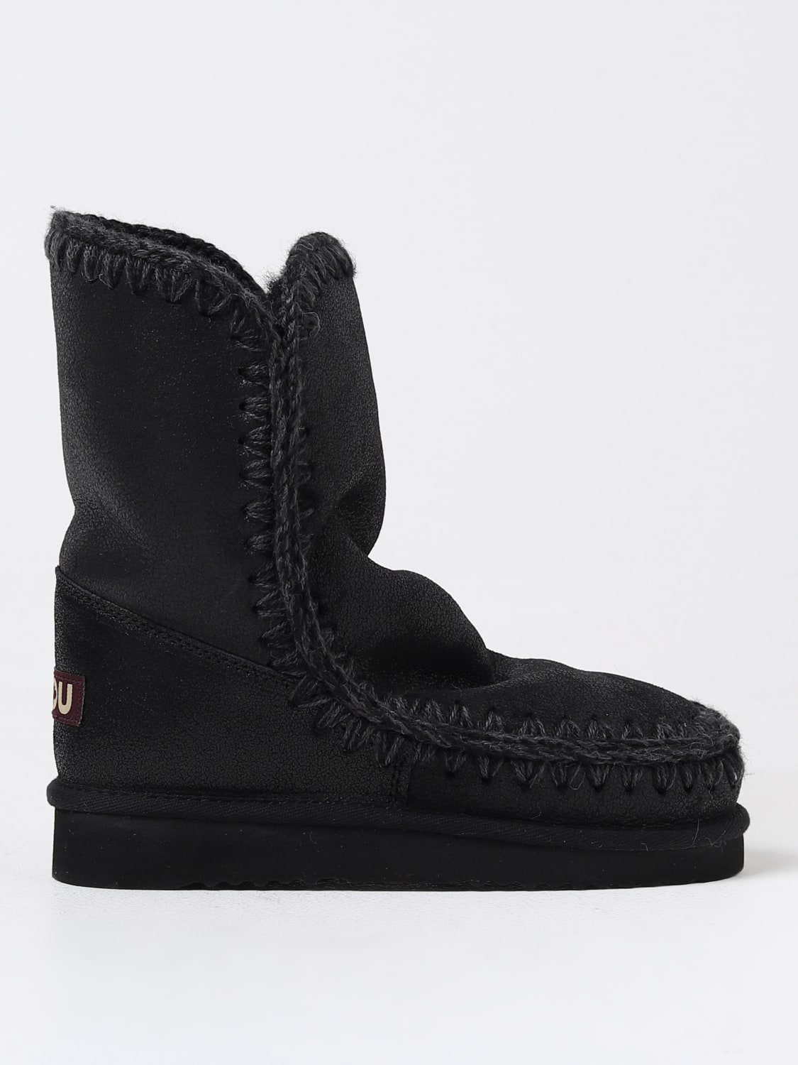 MOU FLAT ANKLE BOOTS: Flat ankle boots woman Mou, Black - Img 1