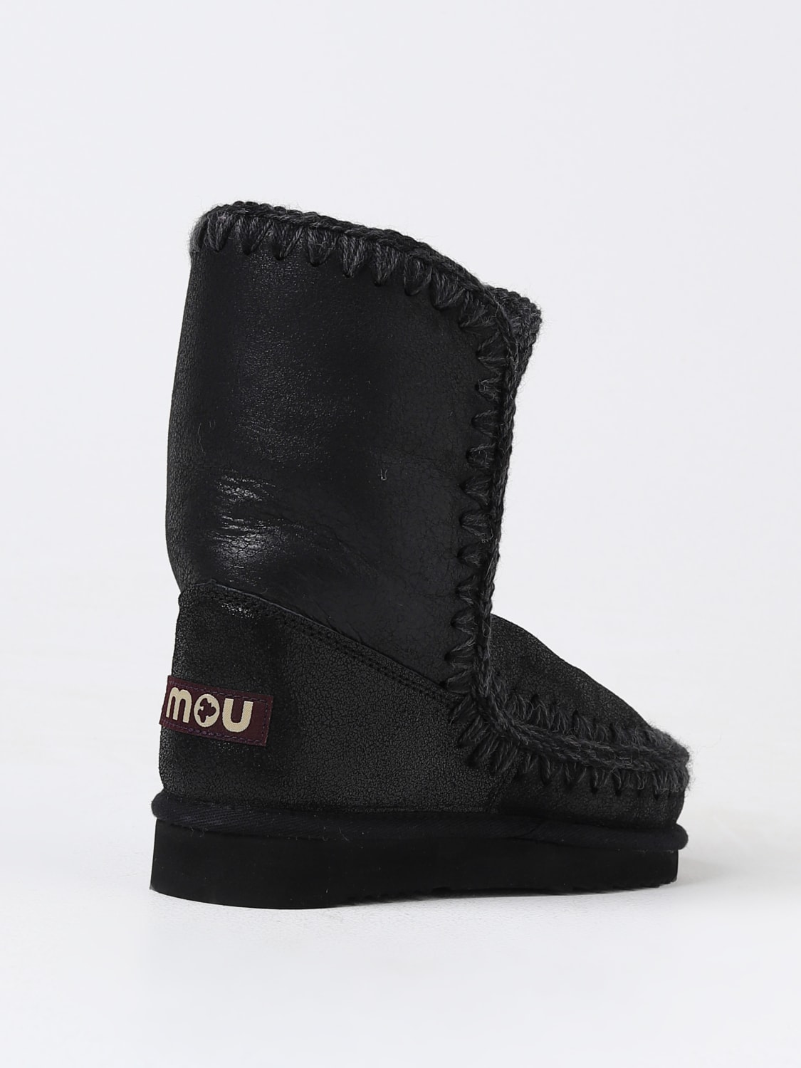 MOU FLAT ANKLE BOOTS: Flat ankle boots woman Mou, Black - Img 3