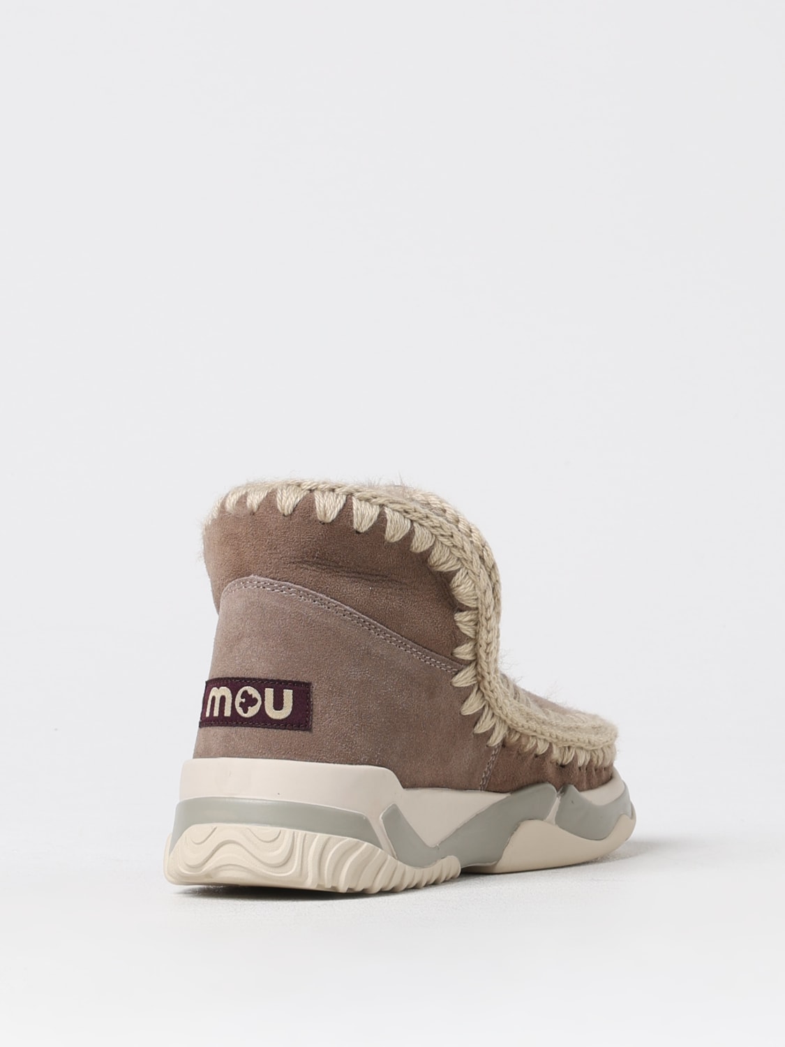 MOU FLAT ANKLE BOOTS: Sneakers woman Mou, Beige - Img 3