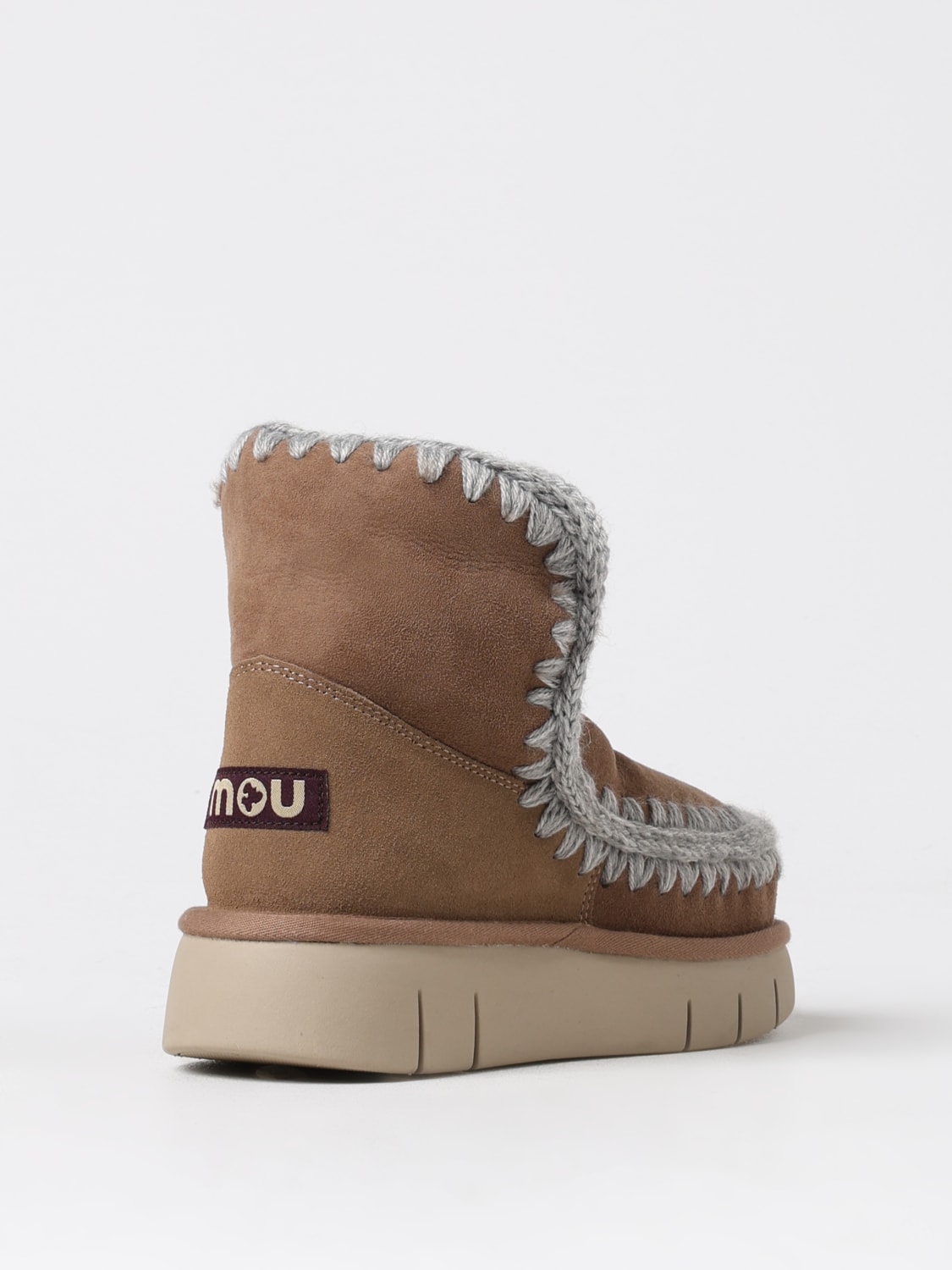 MOU BOOTS: Flat ankle boots woman Mou, Grey - Img 3