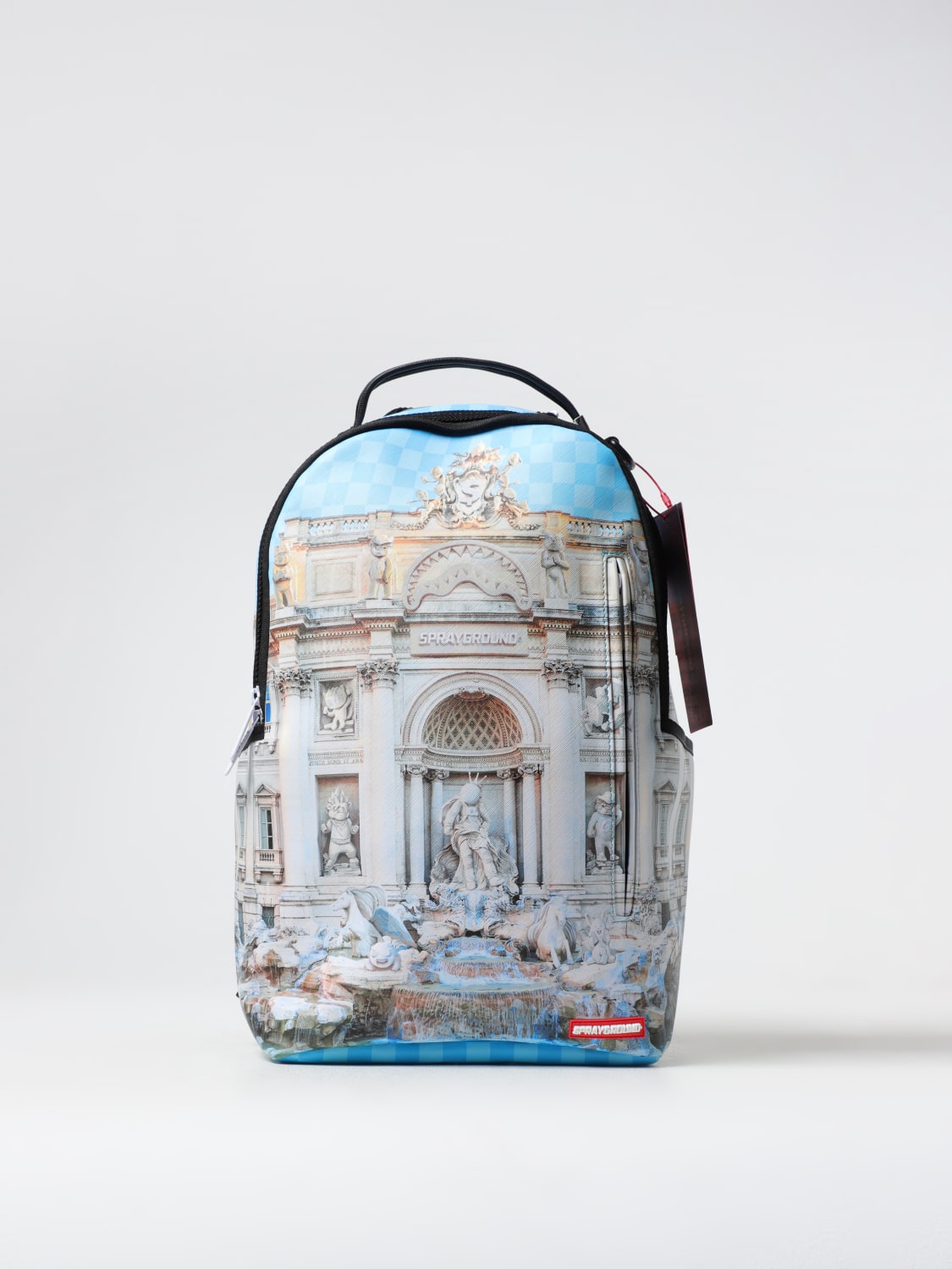 SPRAYGROUND ZAINO: Zaino Trevi Fountain In Rome Sprayground in cotone spalmato saffiano , Fantasia - Img 1