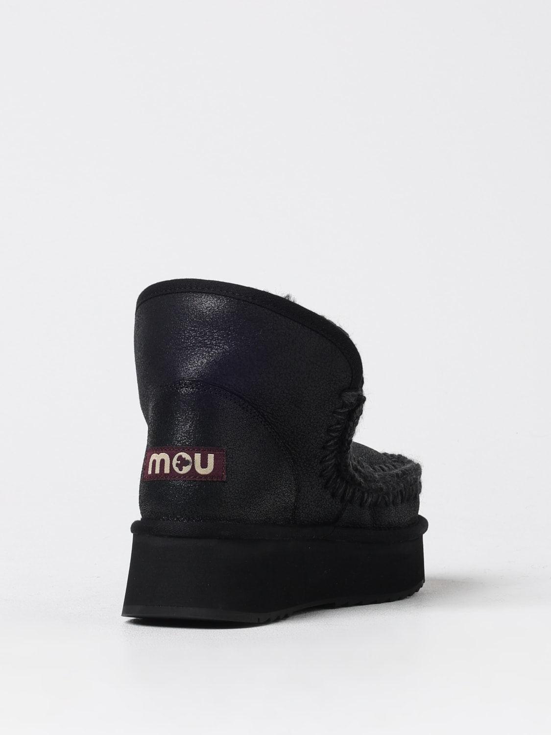 MOU FLAT ANKLE BOOTS: Flat ankle boots woman Mou, Black - Img 3