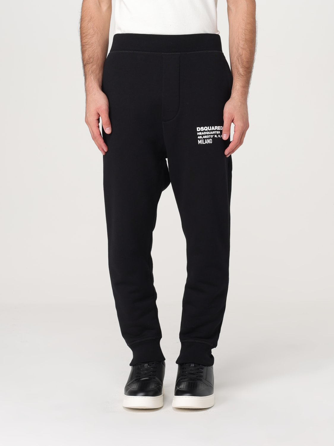 Giglio Pantalone Dsquared2 in cootne con stampa logo