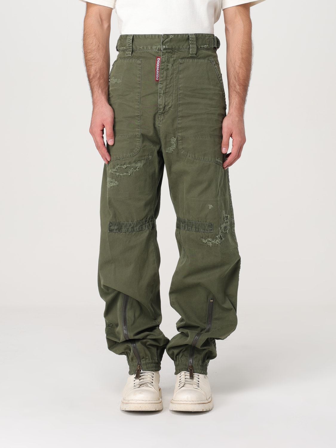 Giglio Pantalone Dsquared2 in cotone effetto used