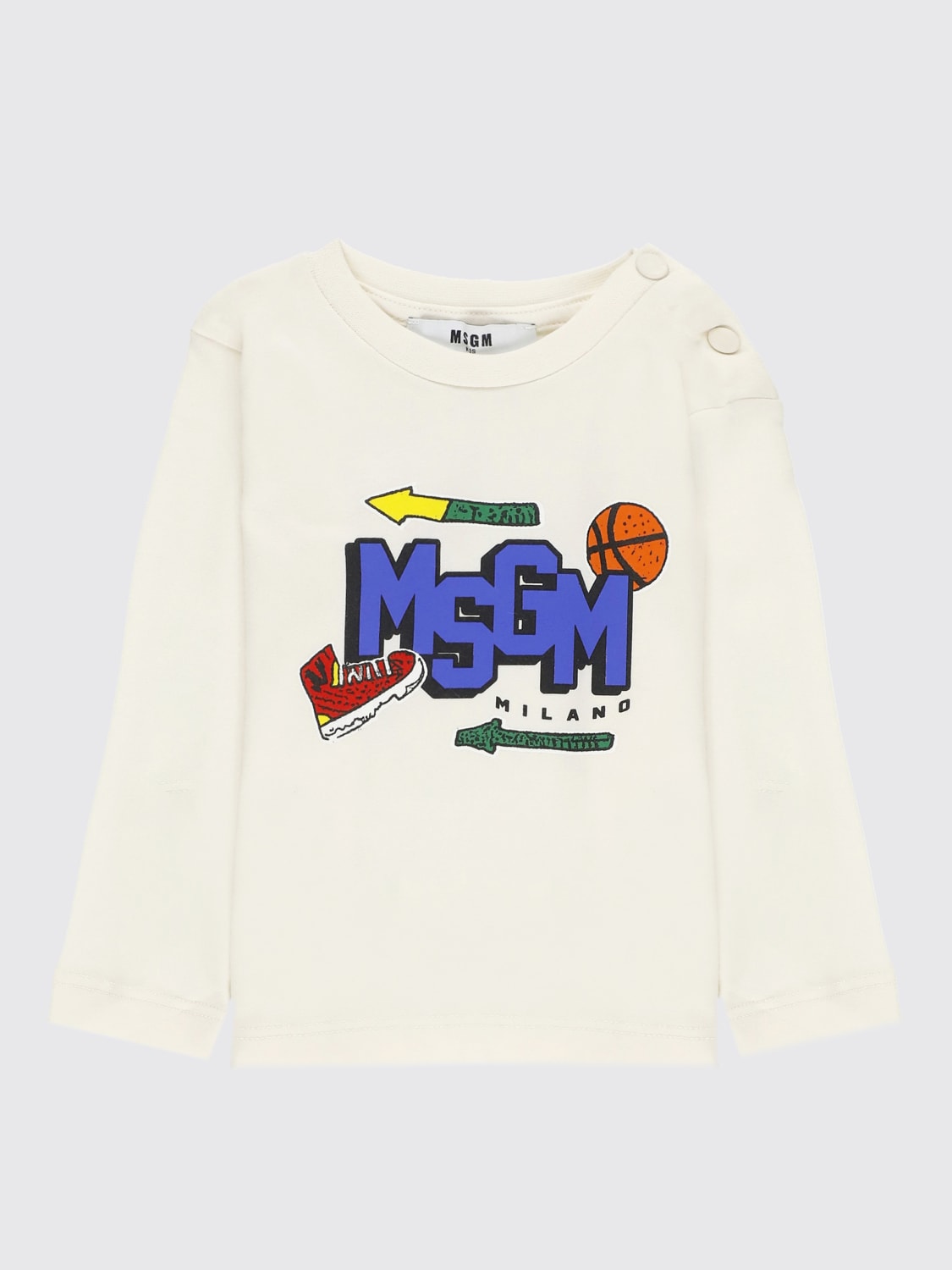 MSGM KIDS 티셔츠: 스웨터 남아 MSGM, 아이보리 - Img 1