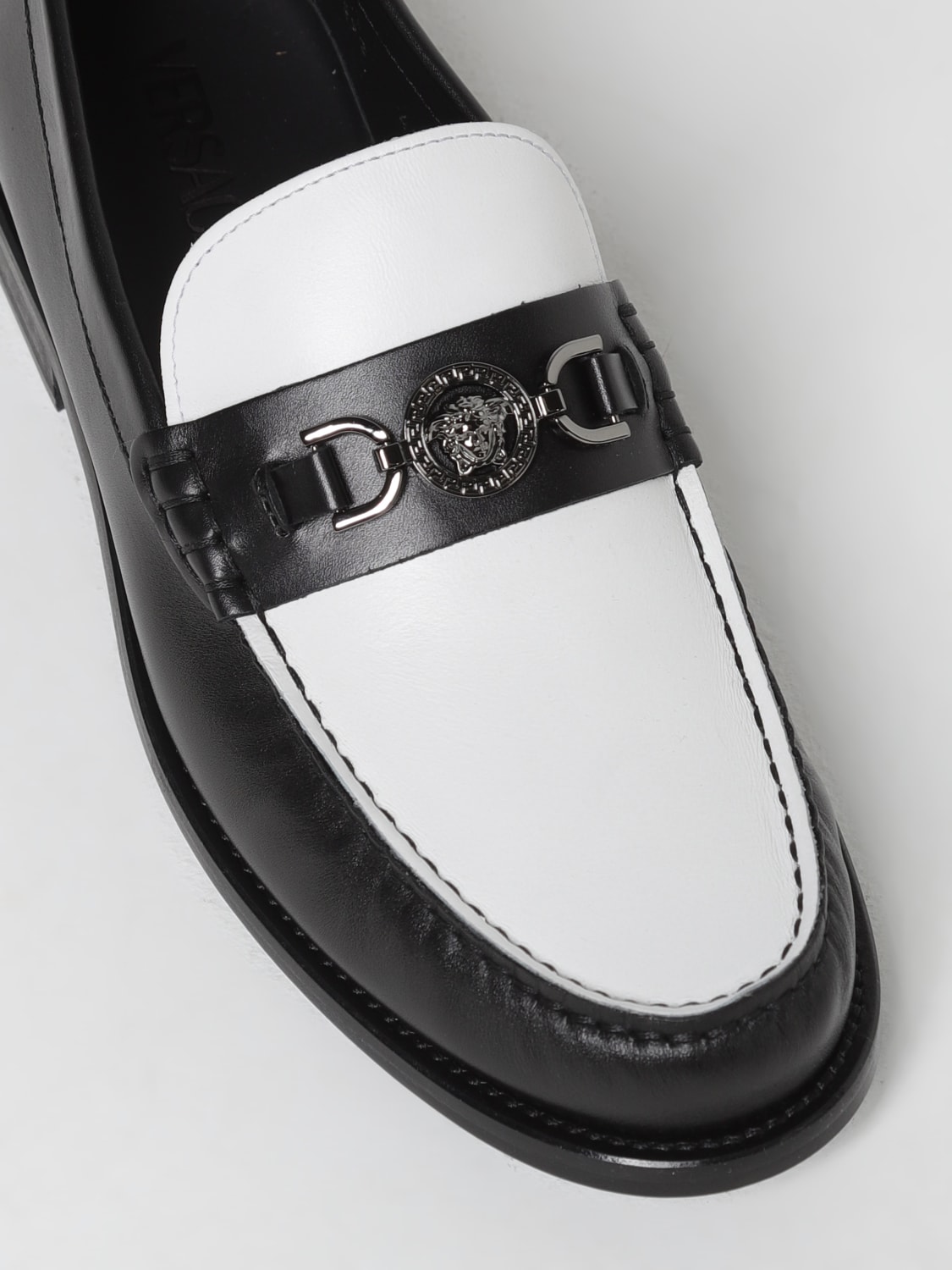 VERSACE Loafers men White Versace loafers 10135921A11292 online at GIGLIO.COM