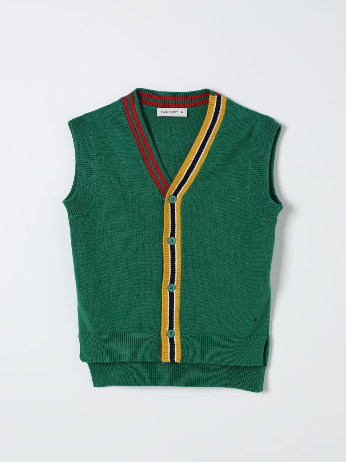 MANUEL RITZ WAISTCOAT: Waistcoat kids Manuel Ritz, Green - Img 1