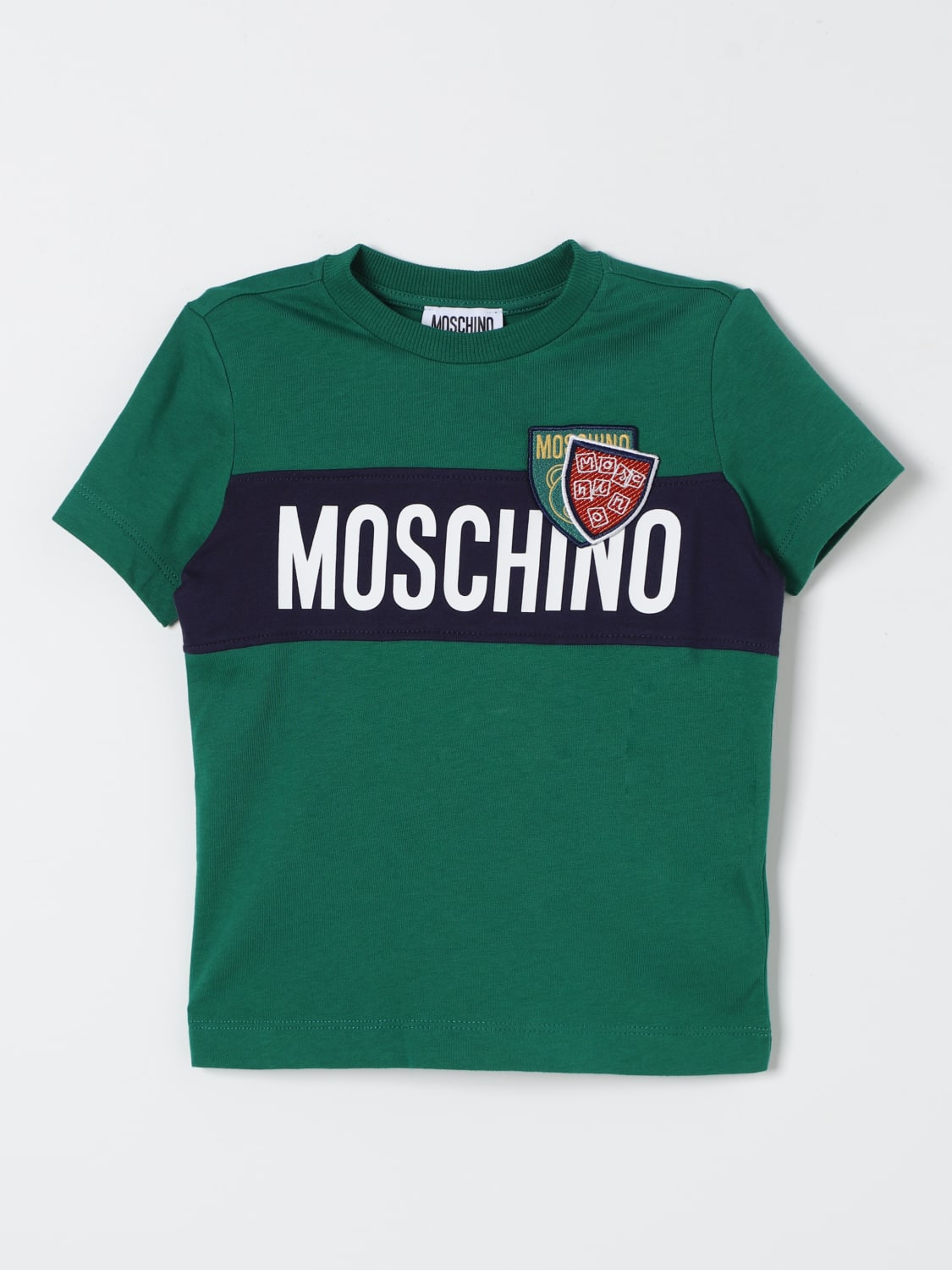 MOSCHINO T-SHIRT: T-shirt kids Moschino, Green - Img 1