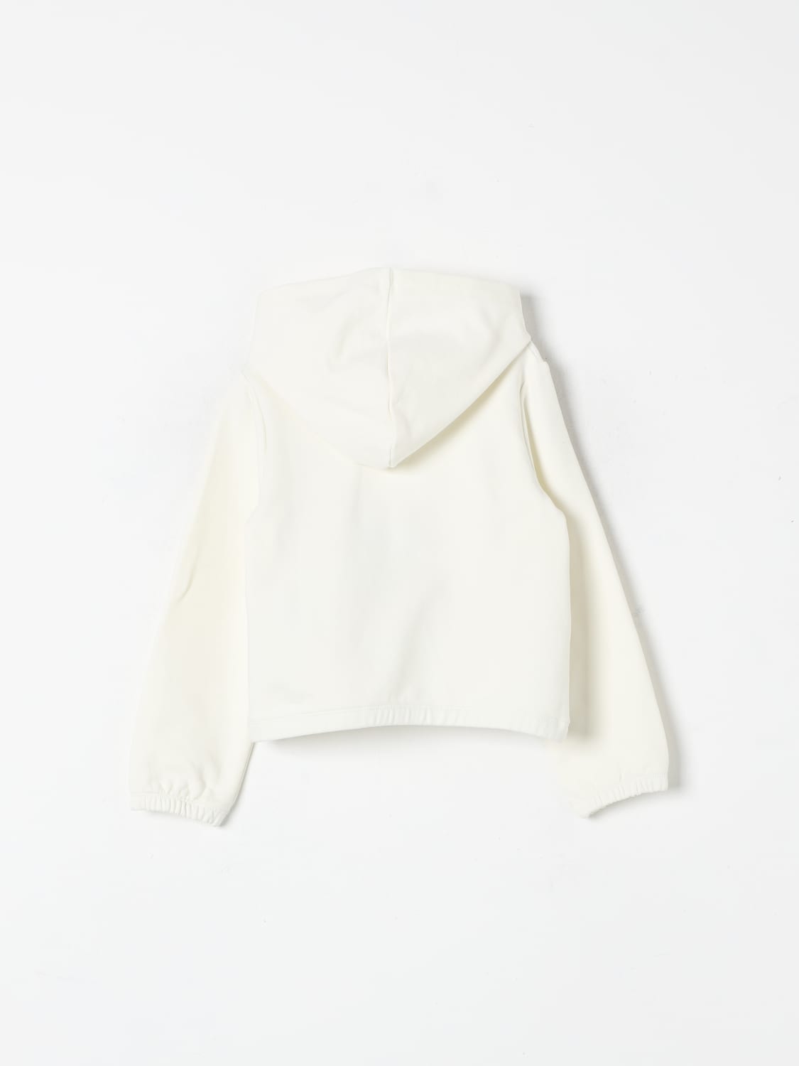 LIU JO MAGLIA: Felpa Liu Jo in cotone stretch con logo , Burro - Img 2