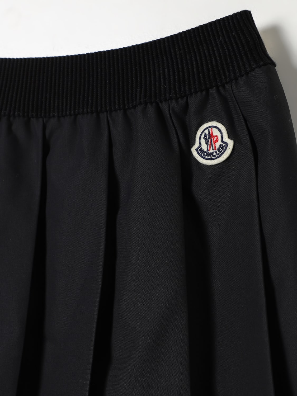 MONCLER GONNA: Gonna Moncler in viscosa con logo , Nero - Img 3