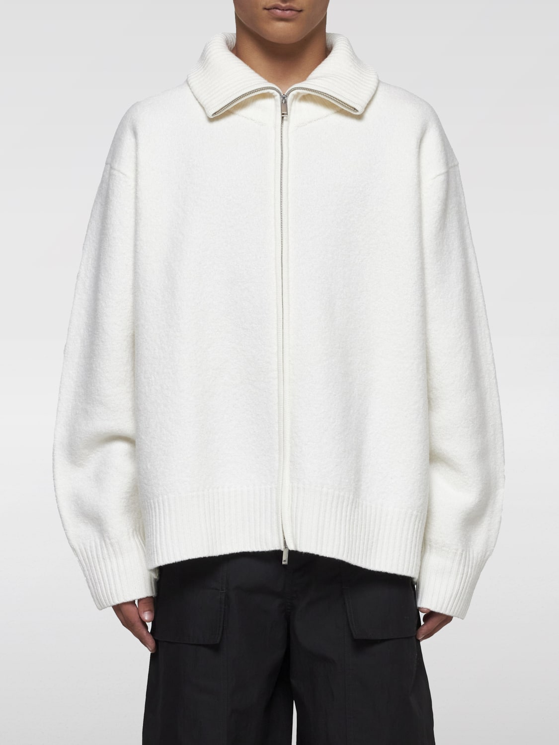 STUDIO NICHOLSON: Nicholson wool cardigan - White | Studio Nicholson  cardigan IWAKISNM1047 online at GIGLIO.COM