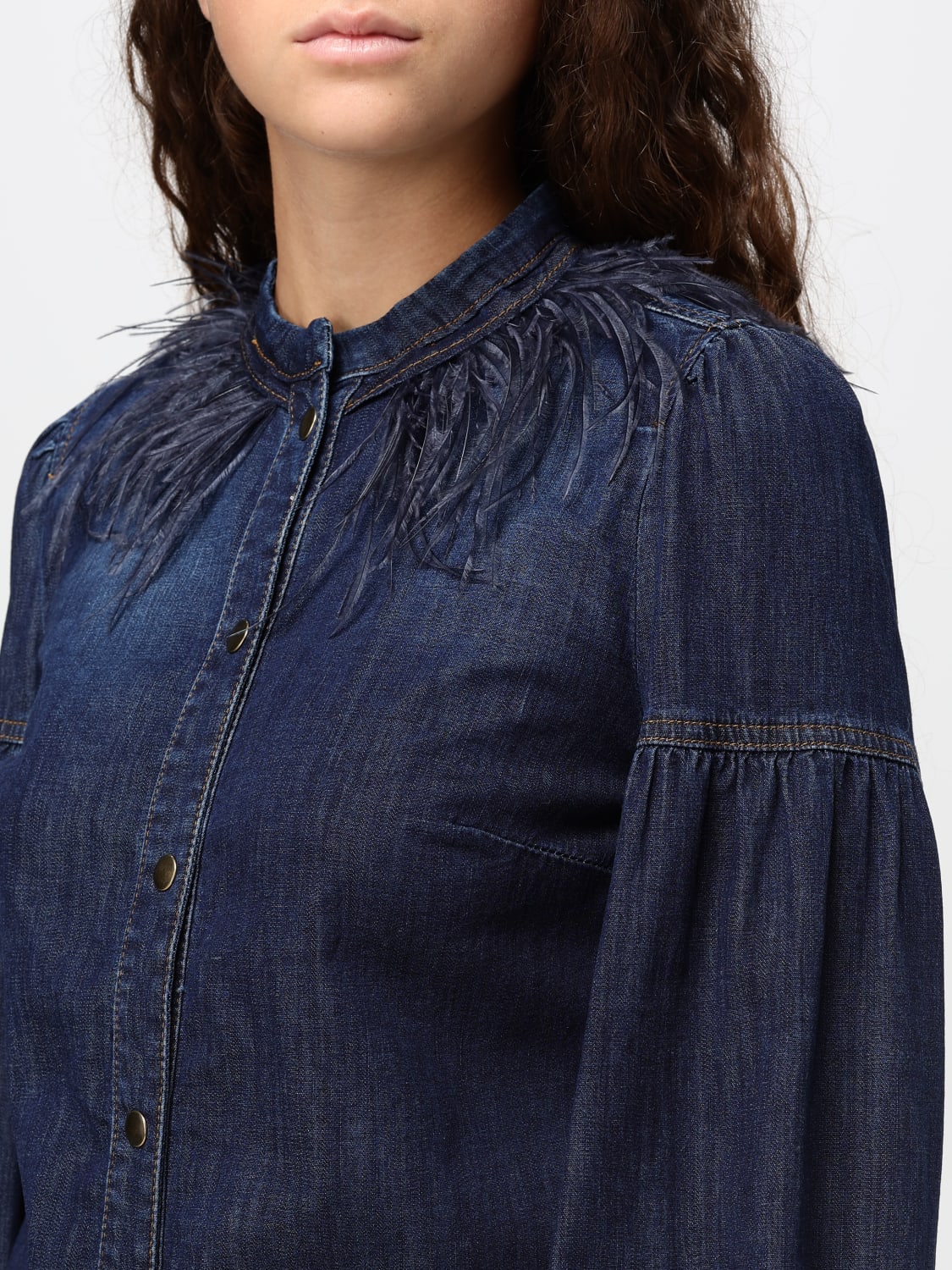 TWINSET CAMICIA: T-shirt Twinset in denim , Denim - Img 3