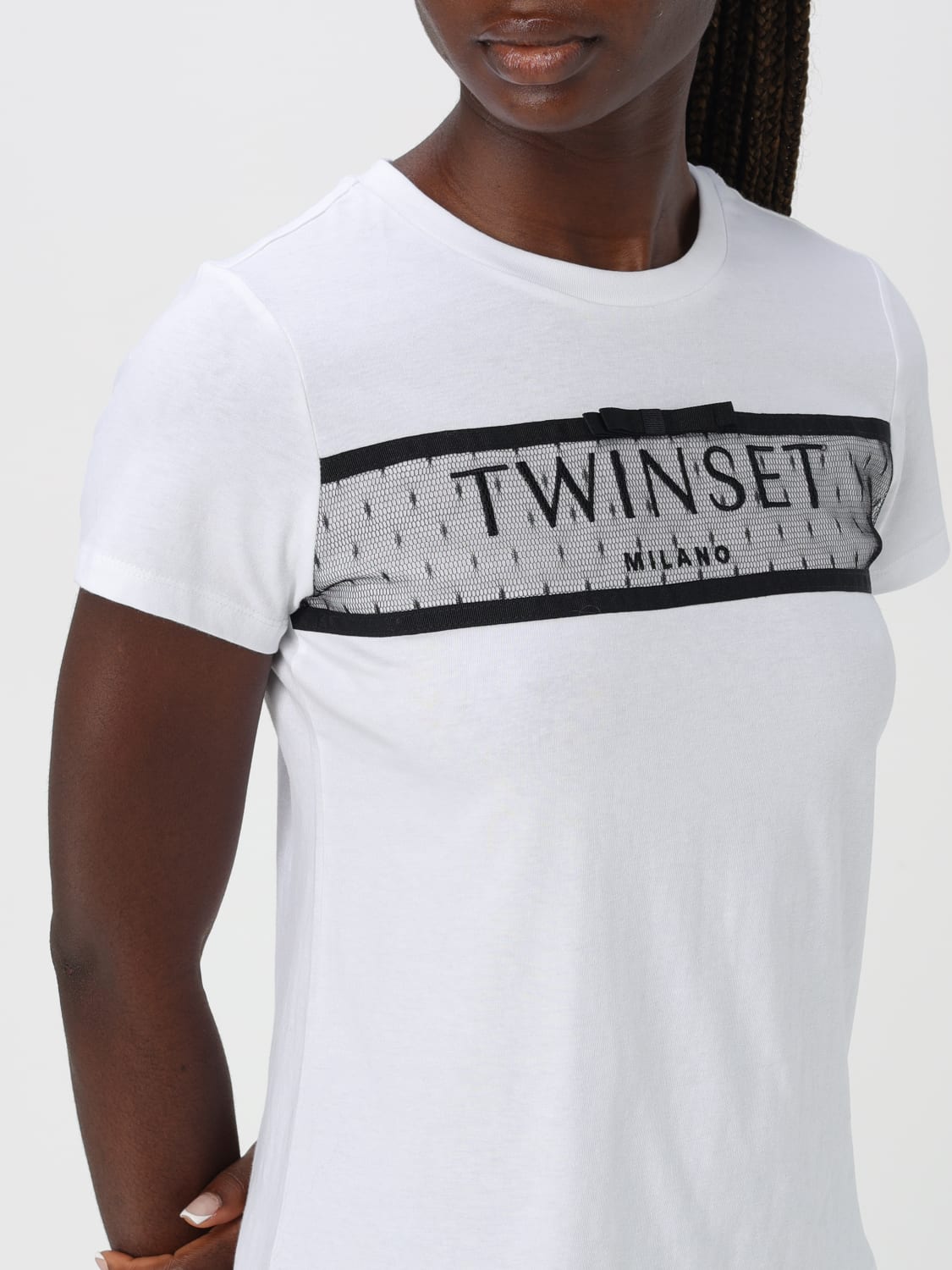 TWINSET T-SHIRT: T-shirt woman Twinset, White - Img 3