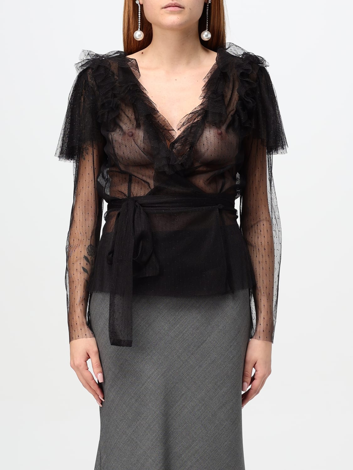 Giglio Blusa Philosophy Di Lorenzo Serafini in tulle