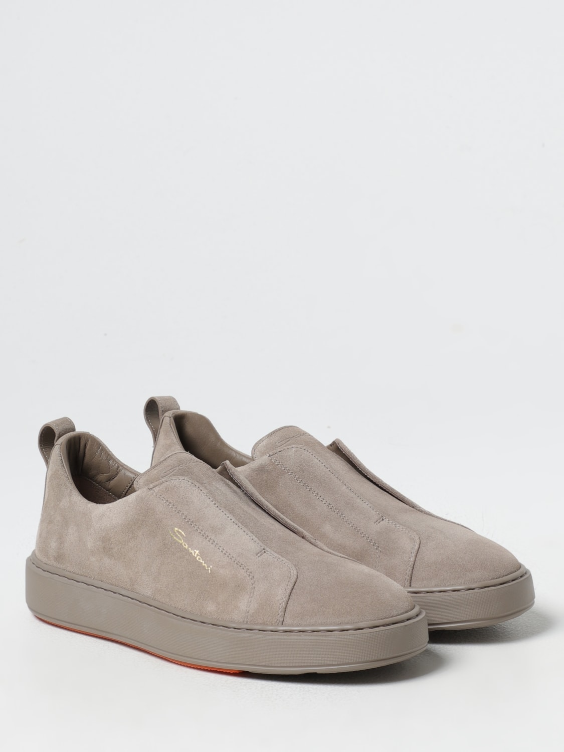 SANTONI SNEAKERS: Shoes men Santoni, Beige - Img 2