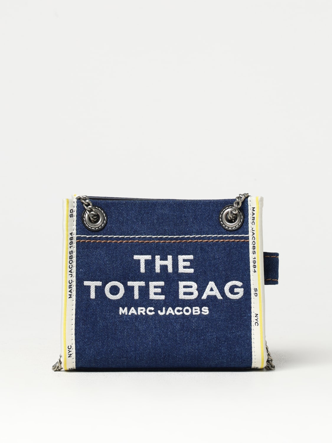 MARC JACOBS BORSA MINI: Borsa The Chain Medium Tote Bag Marc Jacobs in cotone , Fantasia - Img 1