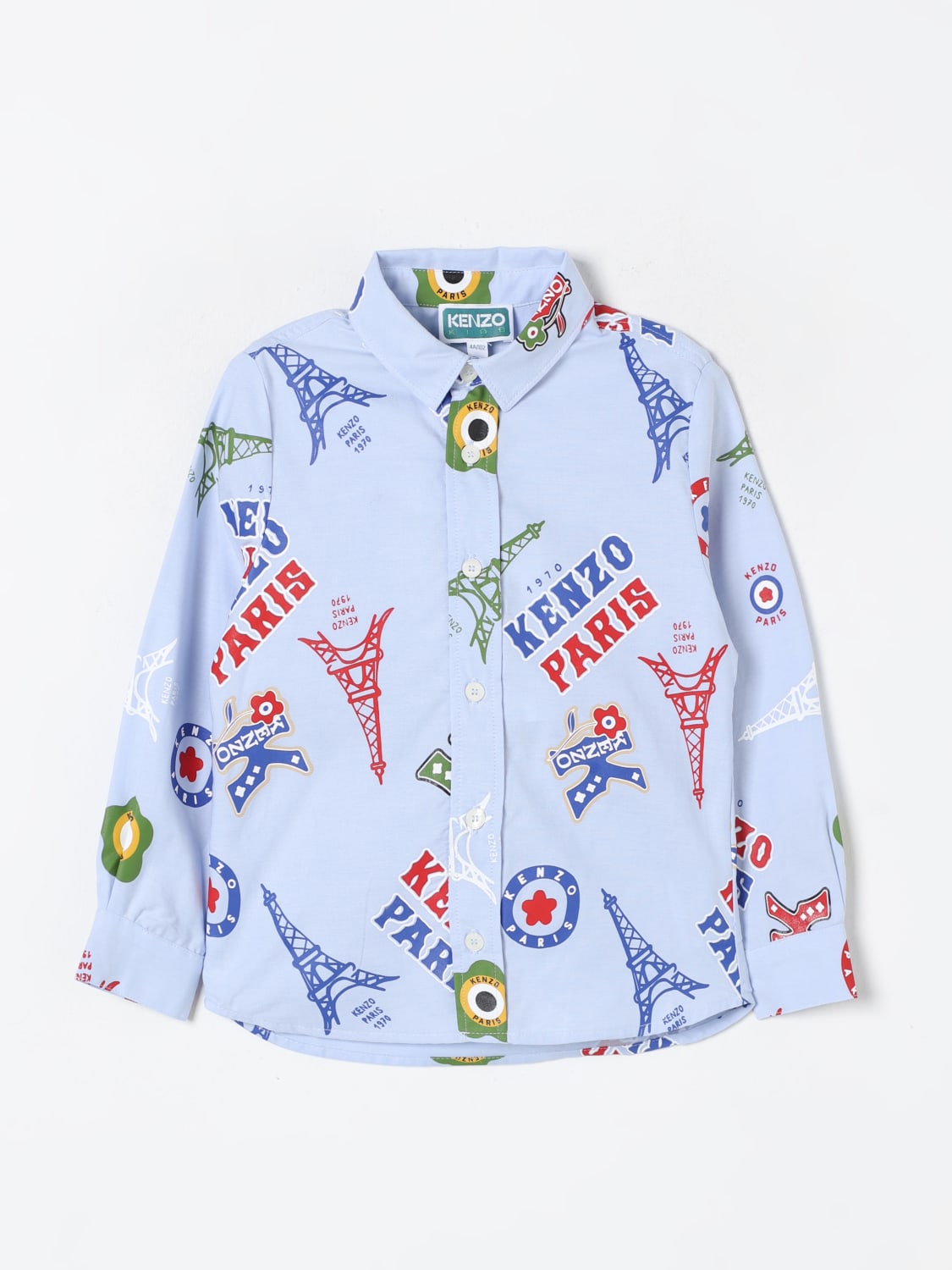 KENZO KIDS SHIRT: Shirt kids Kenzo Kids, Blue - Img 1