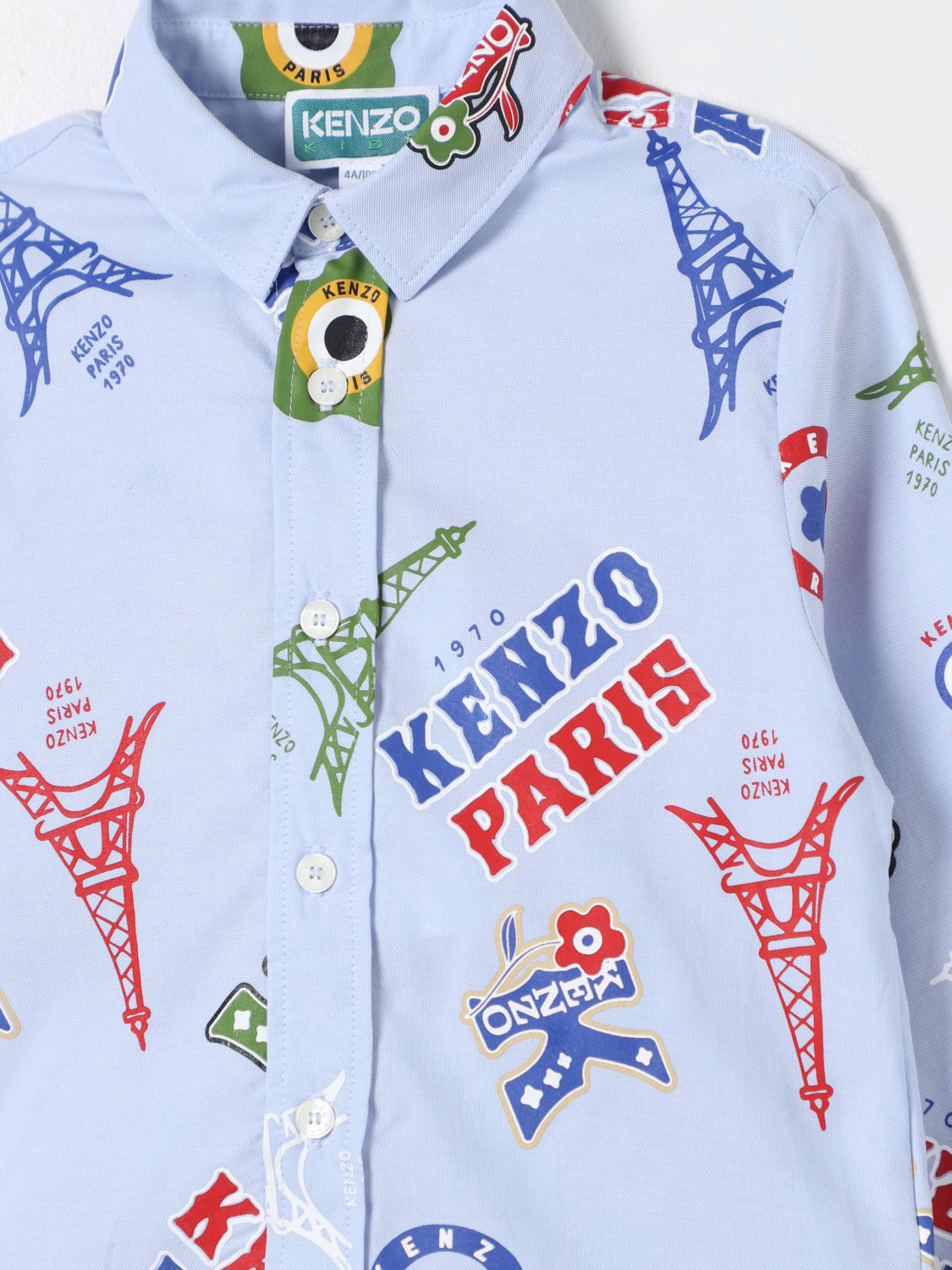 KENZO KIDS SHIRT: Shirt kids Kenzo Kids, Blue - Img 3