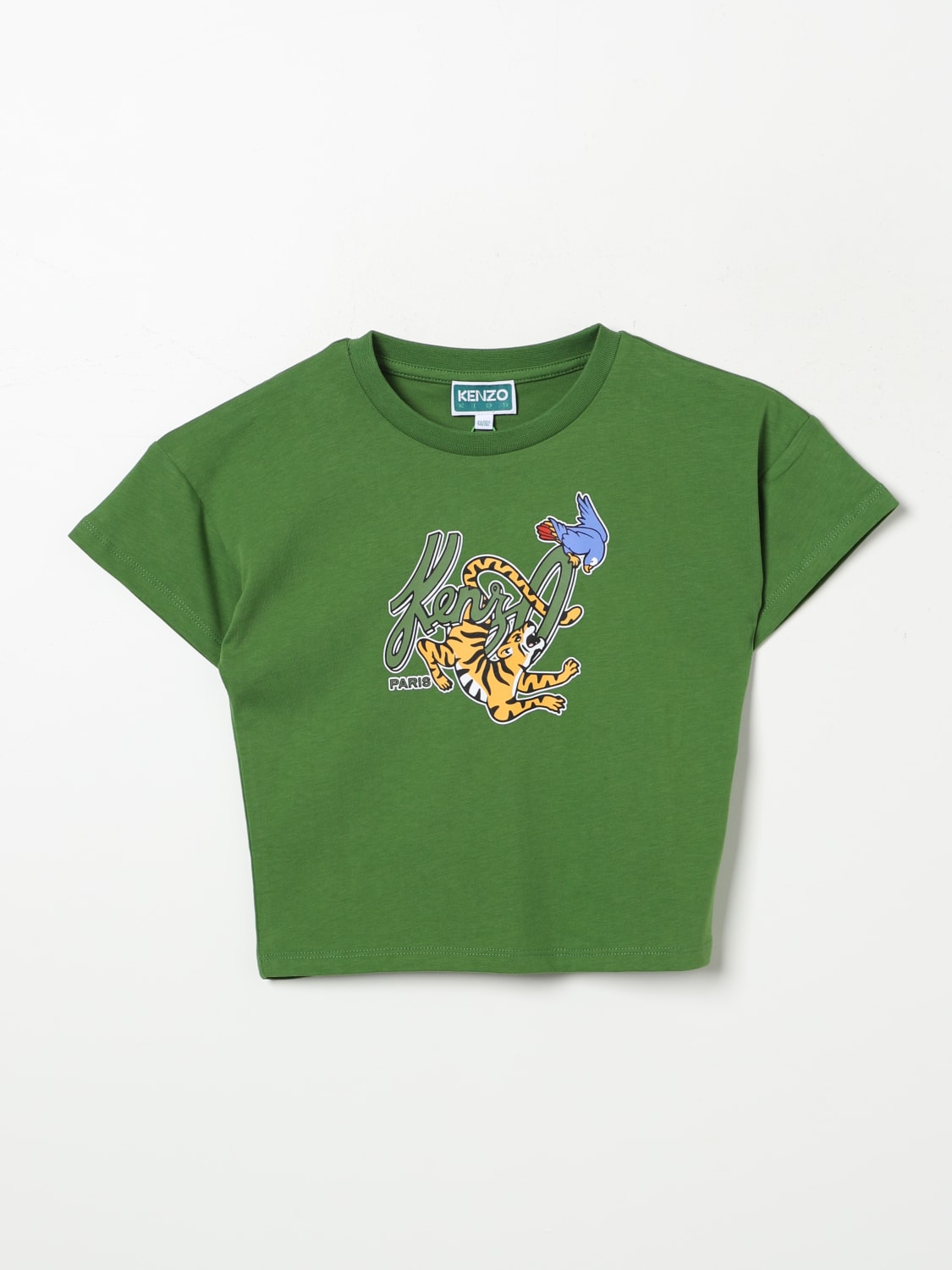 KENZO KIDS T-SHIRT: T-shirt kids Kenzo Kids, Green - Img 1