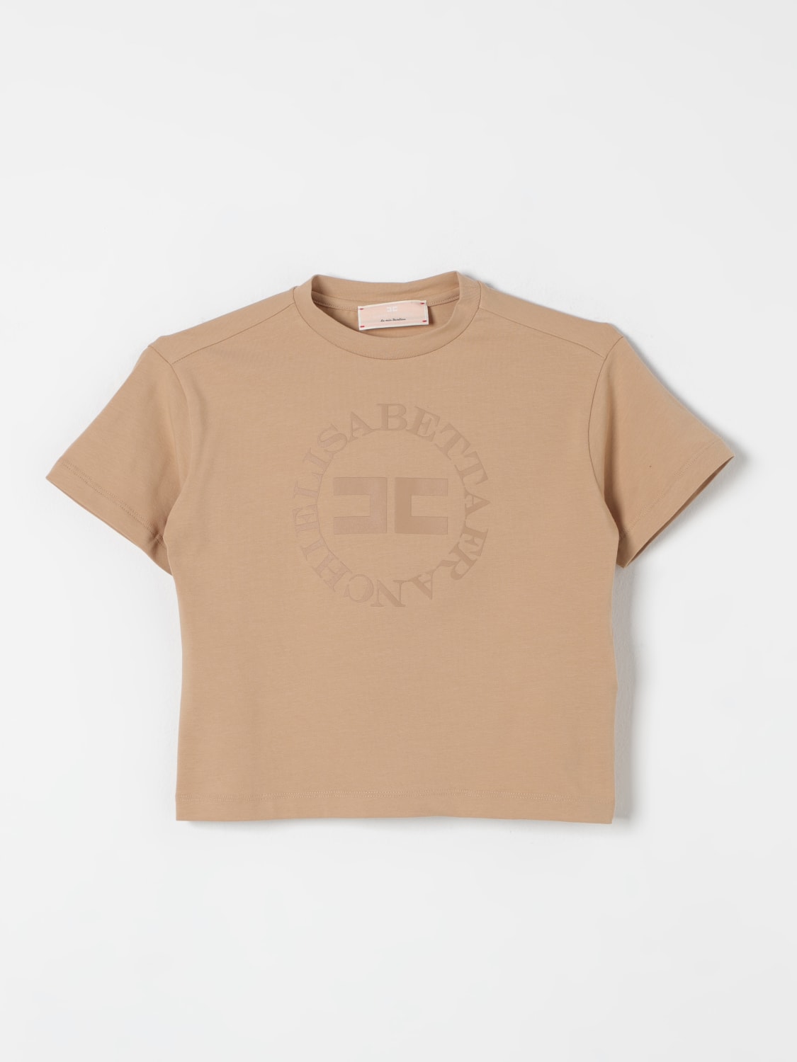 ELISABETTA FRANCHI LA MIA BAMBINA T-SHIRT: T-shirt kids Elisabetta Franchi La Mia Bambina, Camel - Img 1