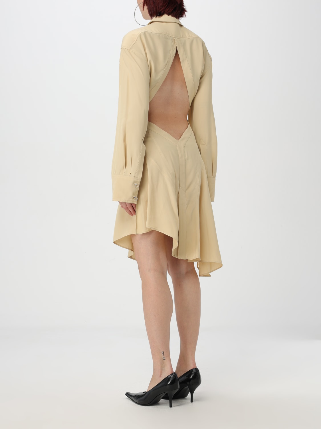 MUGLER DRESS: Dress woman Mugler, Beige - Img 2