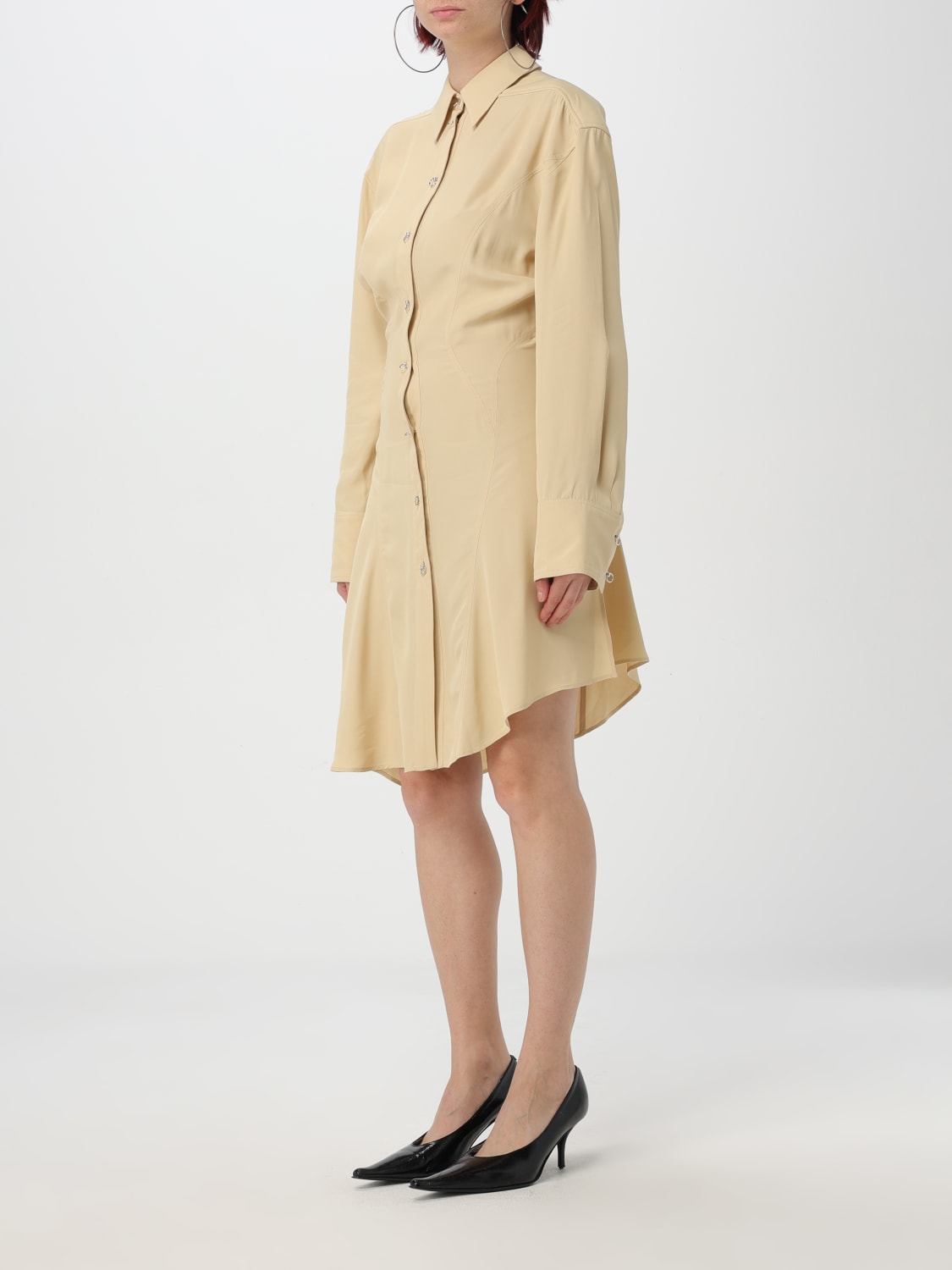 MUGLER DRESS: Dress woman Mugler, Beige - Img 3