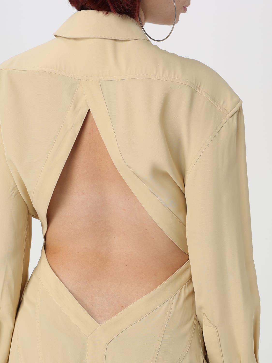 MUGLER DRESS: Dress woman Mugler, Beige - Img 4