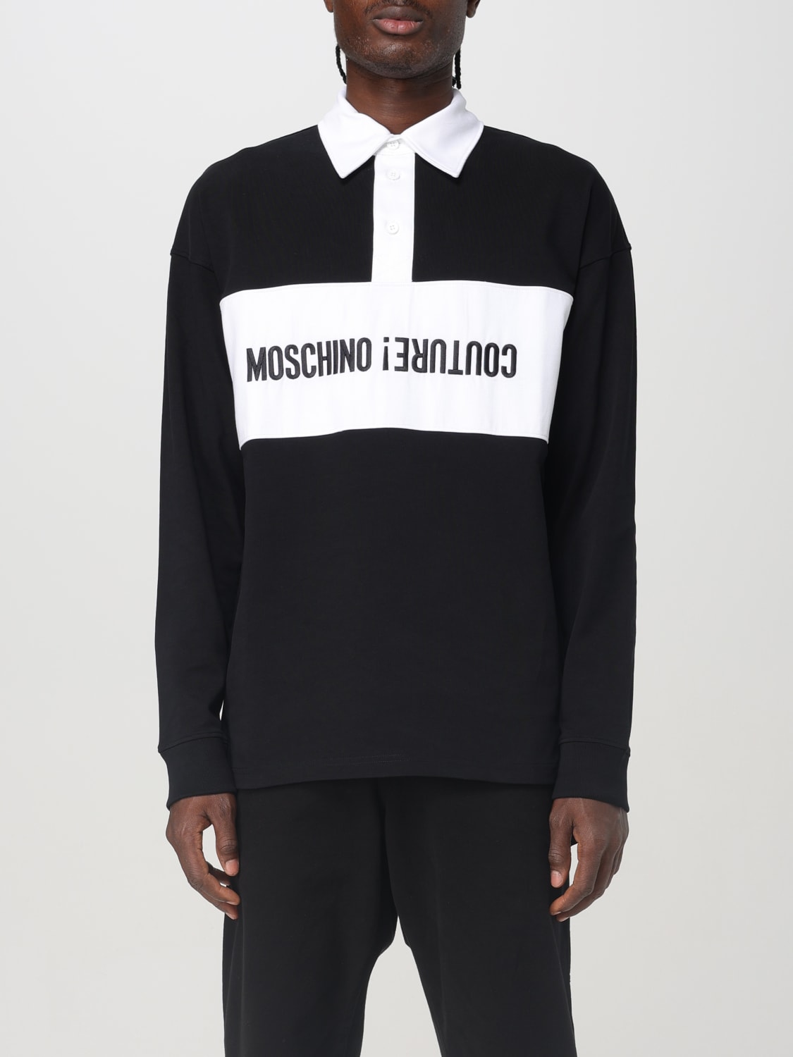 MOSCHINO COUTURE POLO SHIRT: Polo shirt men Moschino Couture, Black - Img 1