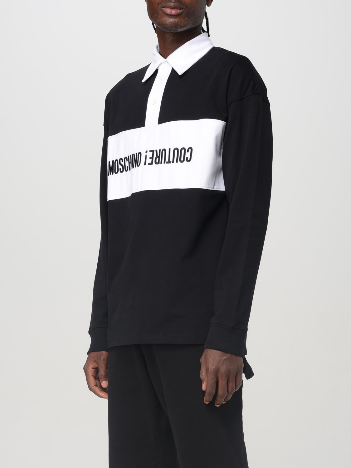 MOSCHINO COUTURE POLO SHIRT: Polo shirt men Moschino Couture, Black - Img 4