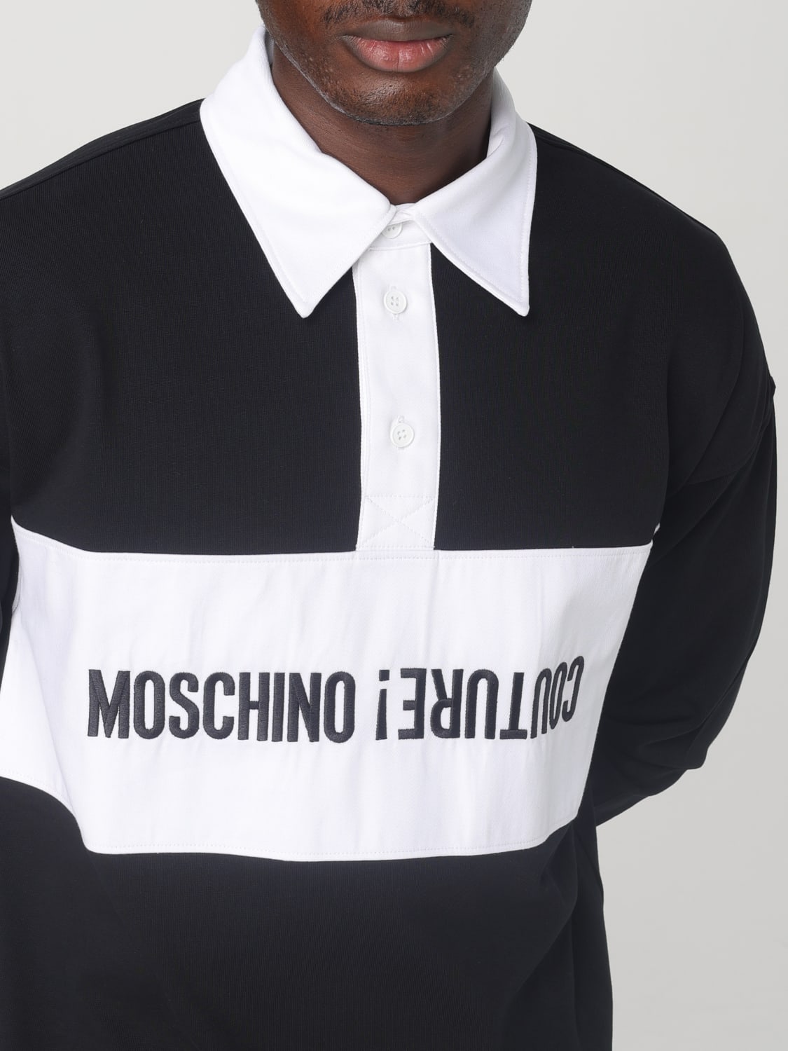 MOSCHINO COUTURE POLO SHIRT: Polo shirt men Moschino Couture, Black - Img 5