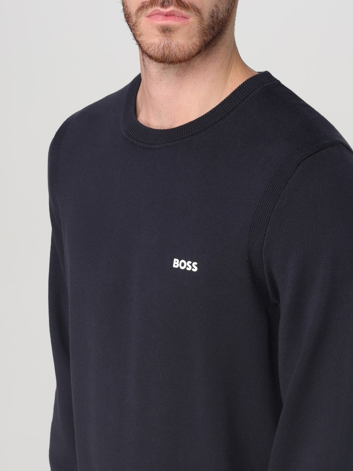 BOSS FELPA: Felpa Boss in cotone con logo , Blue - Img 3