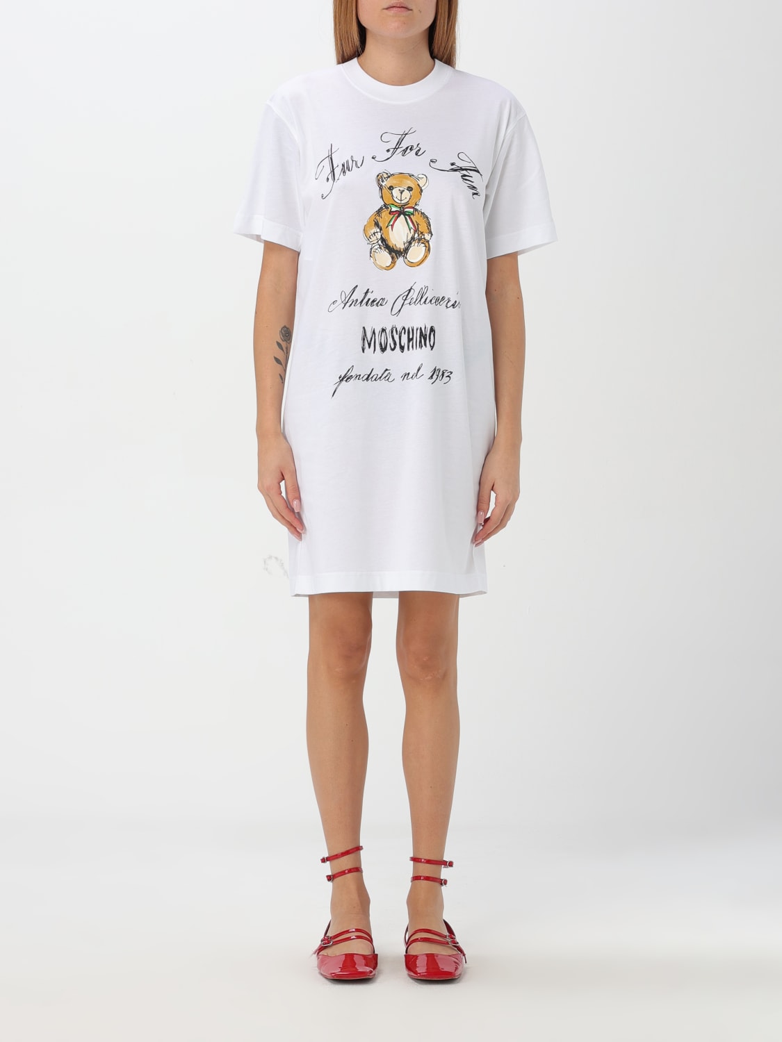 MOSCHINO COUTURE ROBES: T-shirt femme Moschino Couture, Blanc - Img 1