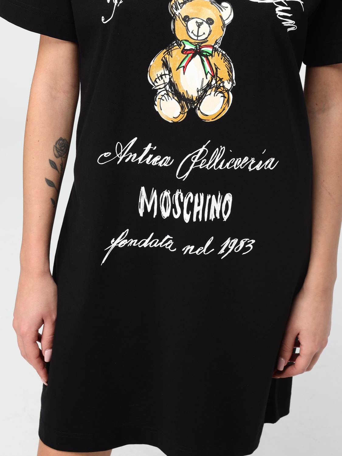 MOSCHINO COUTURE DRESS: T-shirt woman Moschino Couture, Black - Img 4