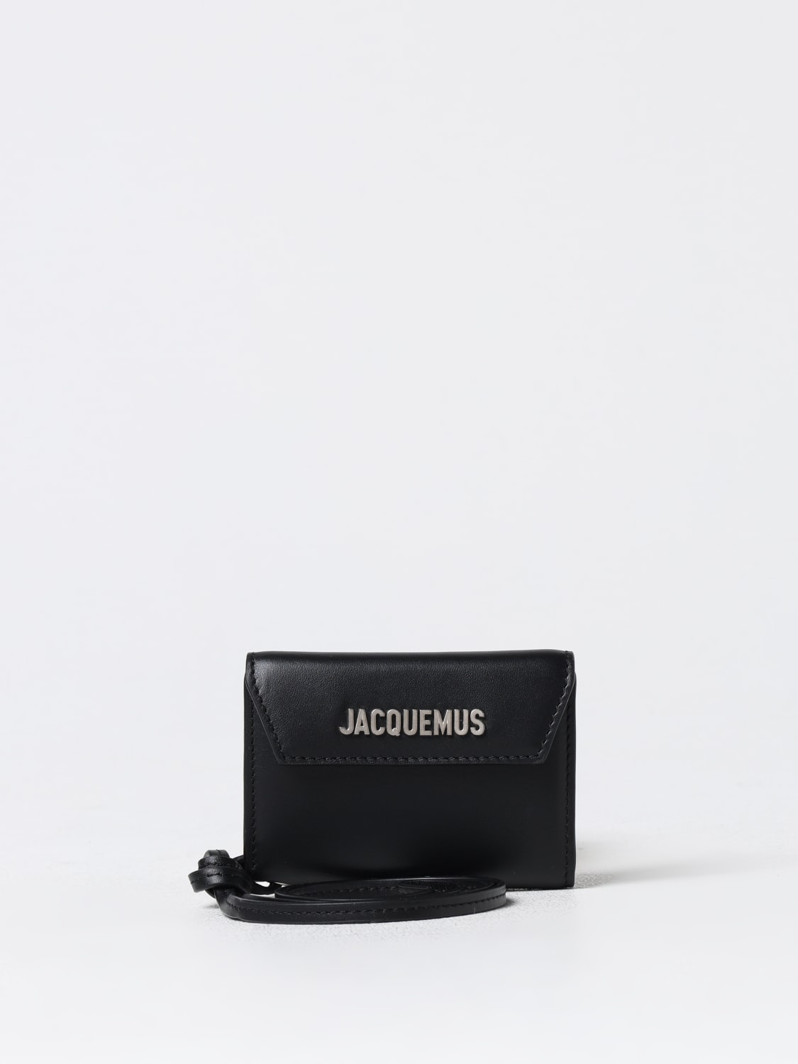 JACQUEMUS PORTAFOGLIO: Portacarte Le Porte Jacquemus in pelle , Nero - Img 1