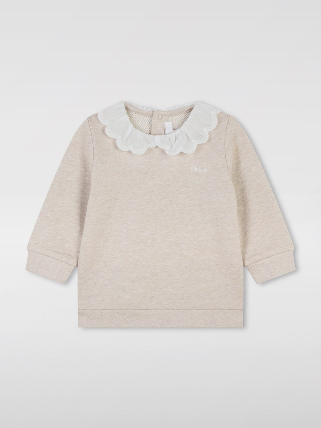 CHLOÉ SWEATER: Sweater kids ChloÉ, Brown - Img 1