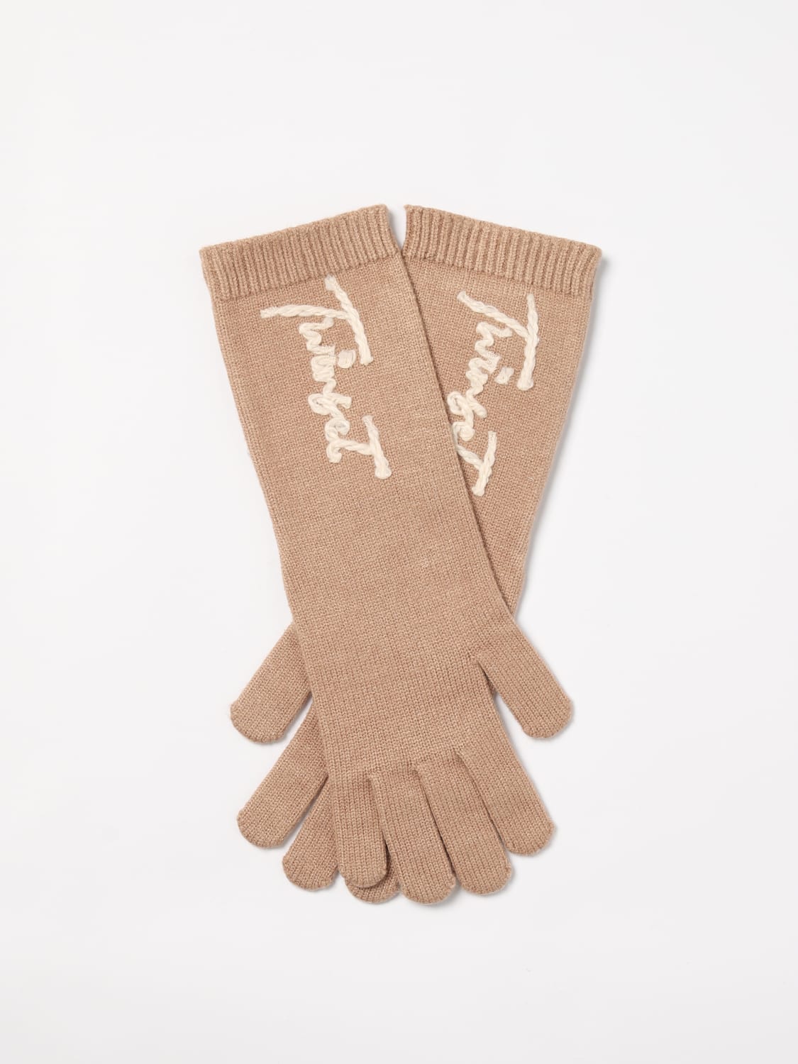 TWINSET GLOVES: Gloves woman Twinset, Brown - Img 1