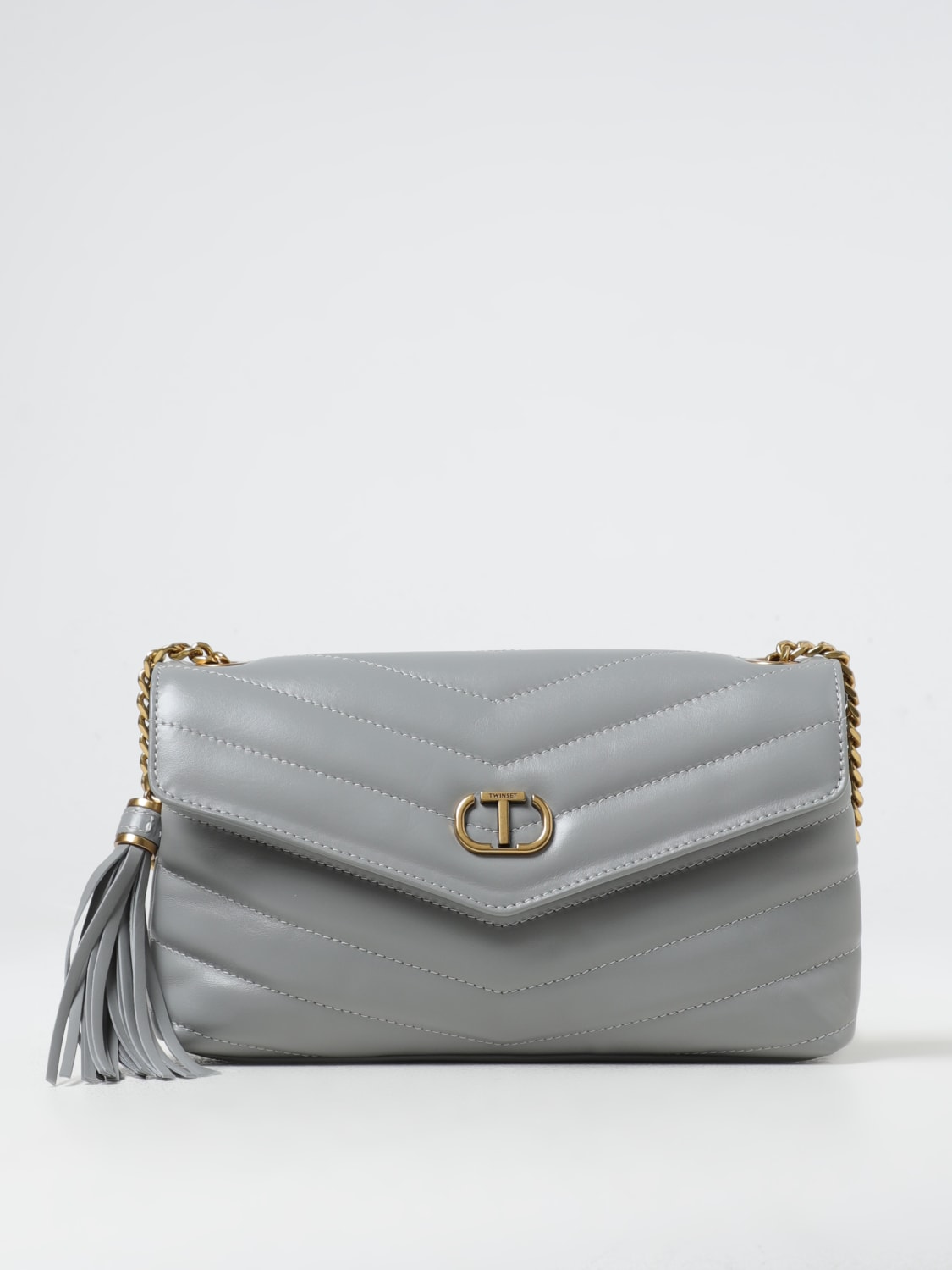 TWINSET SHOULDER BAG: Shoulder bag woman Twinset, Grey - Img 1