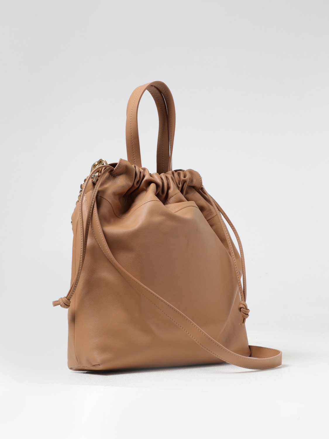 TWINSET BORSA A SPALLA: Borsa Twinset in pelle , Marrone - Img 2