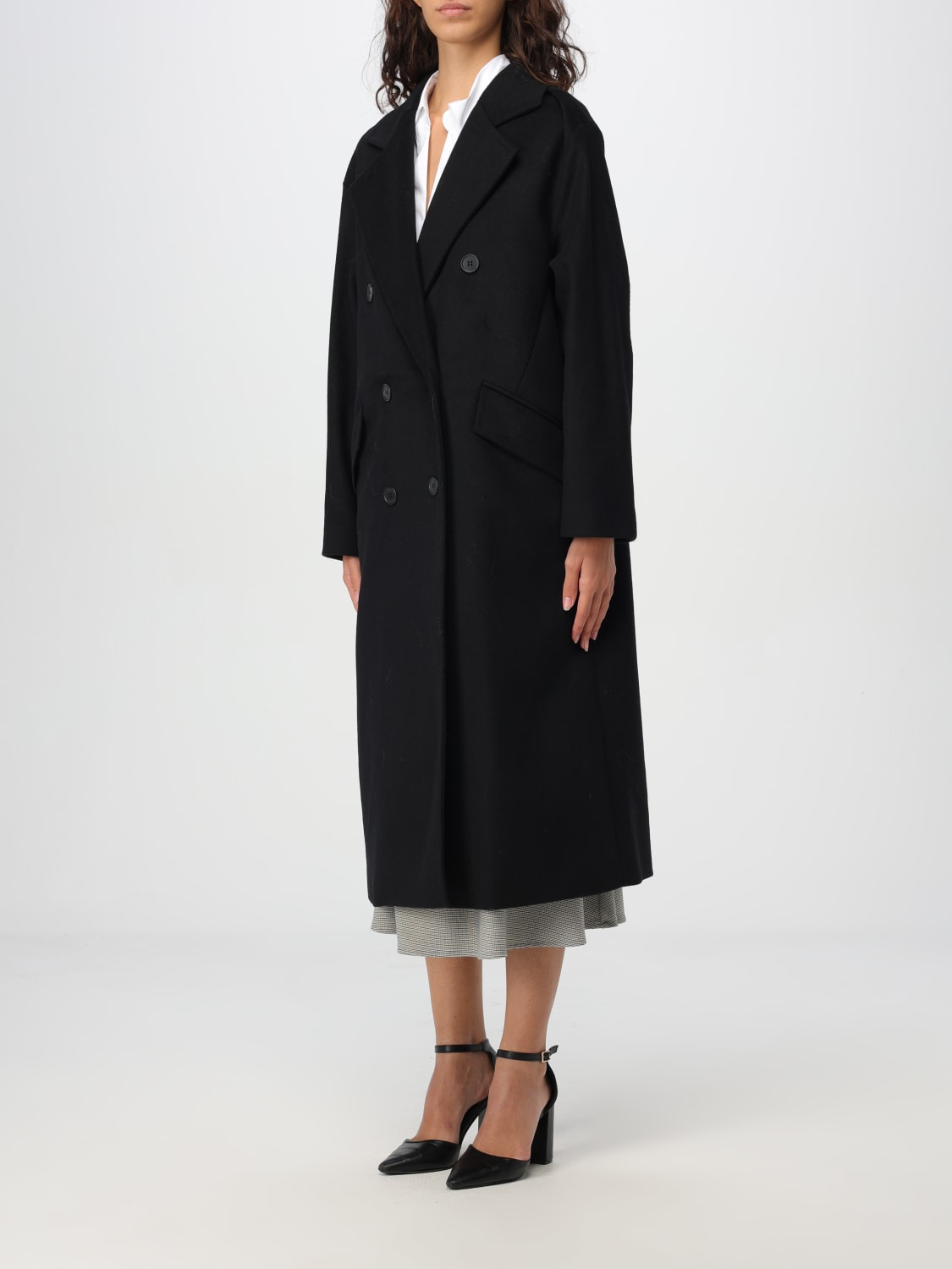 TWINSET COAT: Coat woman Twinset, Black - Img 3