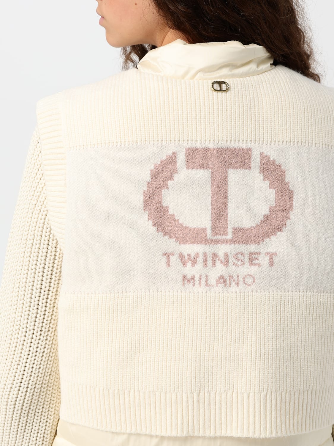 TWINSET ベスト: ジャケット レディース Twinset, ホワイト - Img 4