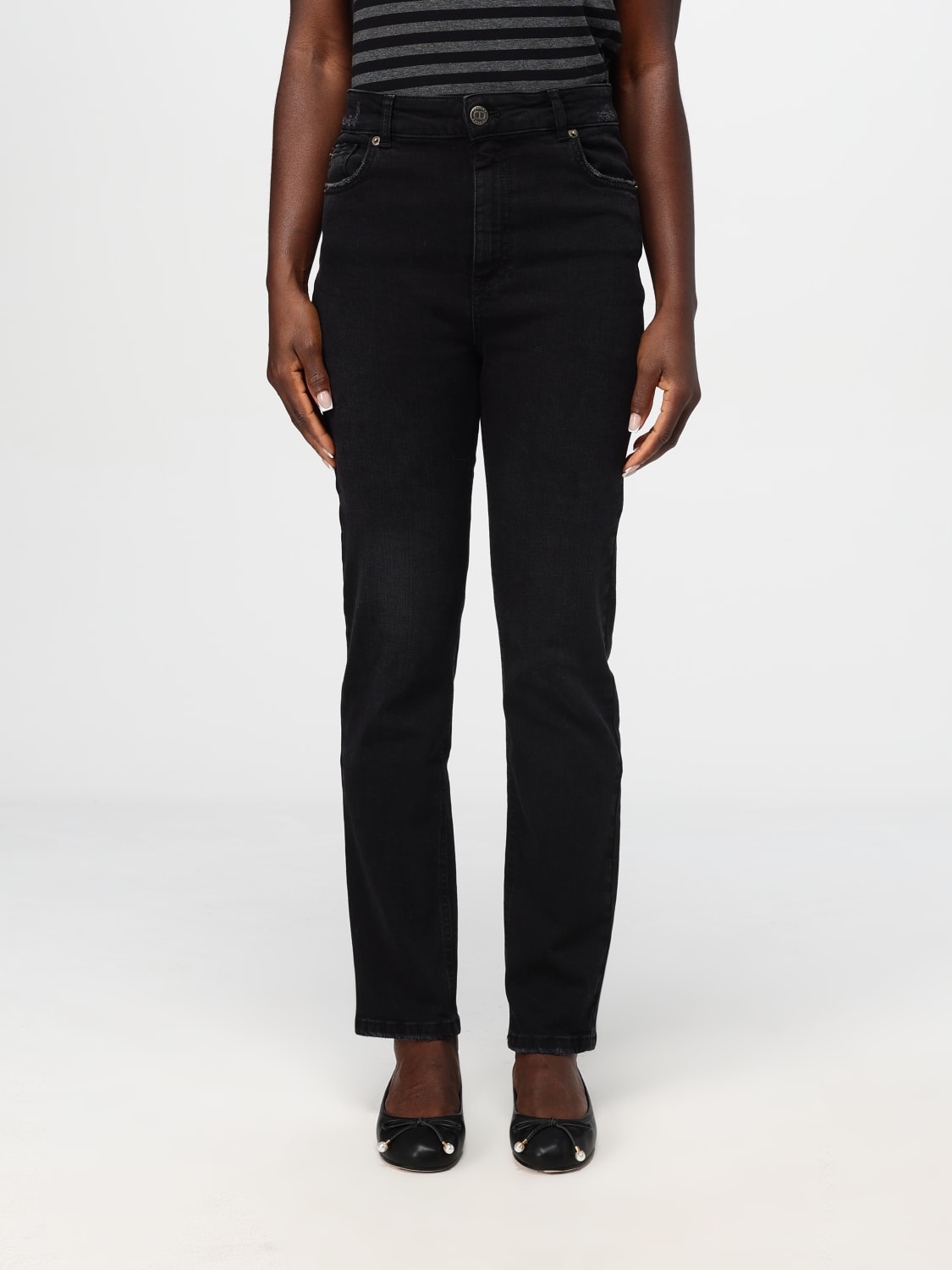 TWINSET JEANS: Jeans woman Twinset, Black - Img 1