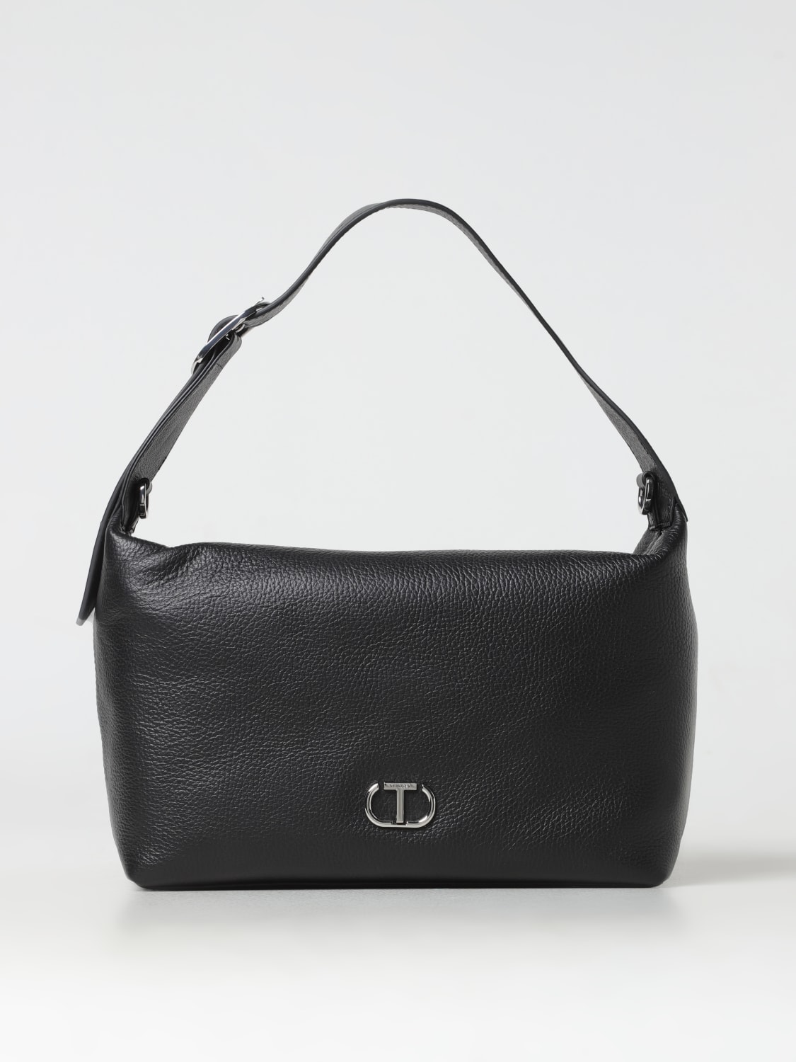 TWINSET BORSA A SPALLA: Borsa Twinset in pelle , Nero - Img 1