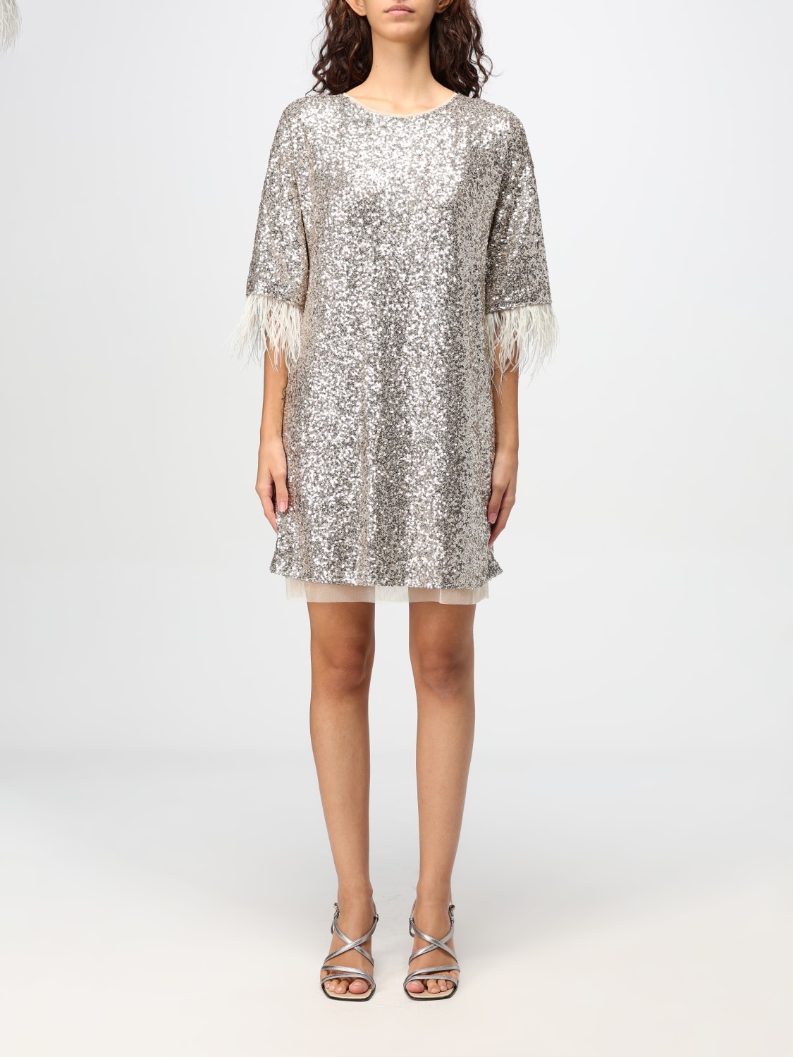 TWINSET DRESS: Dress woman Twinset, Platinum - Img 1