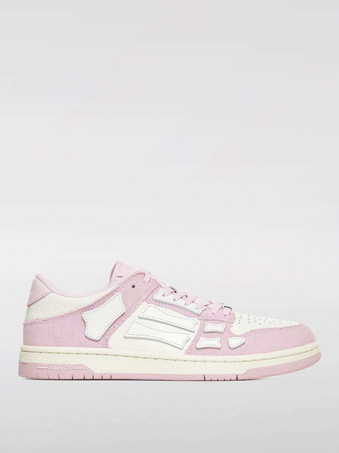 AMIRI SNEAKERS: Sneakers Skel Amiri in canvas e pelle a grana , Rosa - Img 1