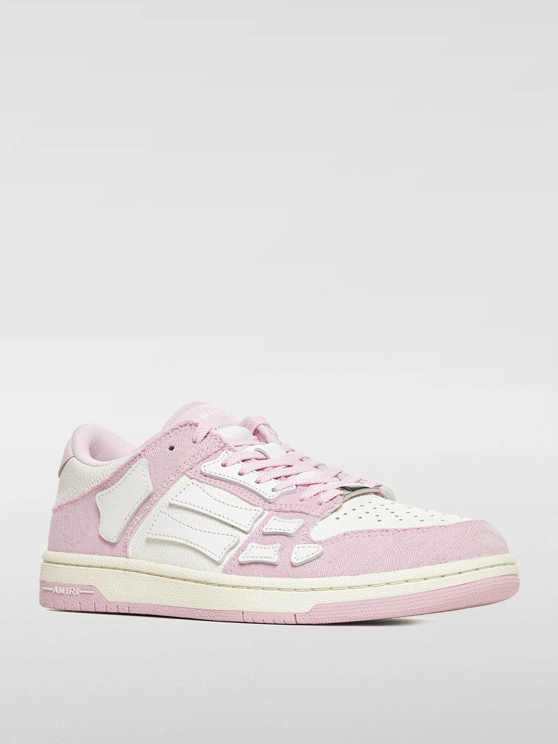 AMIRI SNEAKERS: Sneakers Skel Amiri in canvas e pelle a grana , Rosa - Img 2