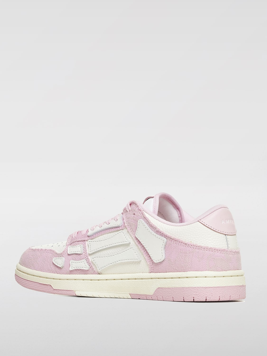 AMIRI SNEAKERS: Sneakers Skel Amiri in canvas e pelle a grana , Rosa - Img 3