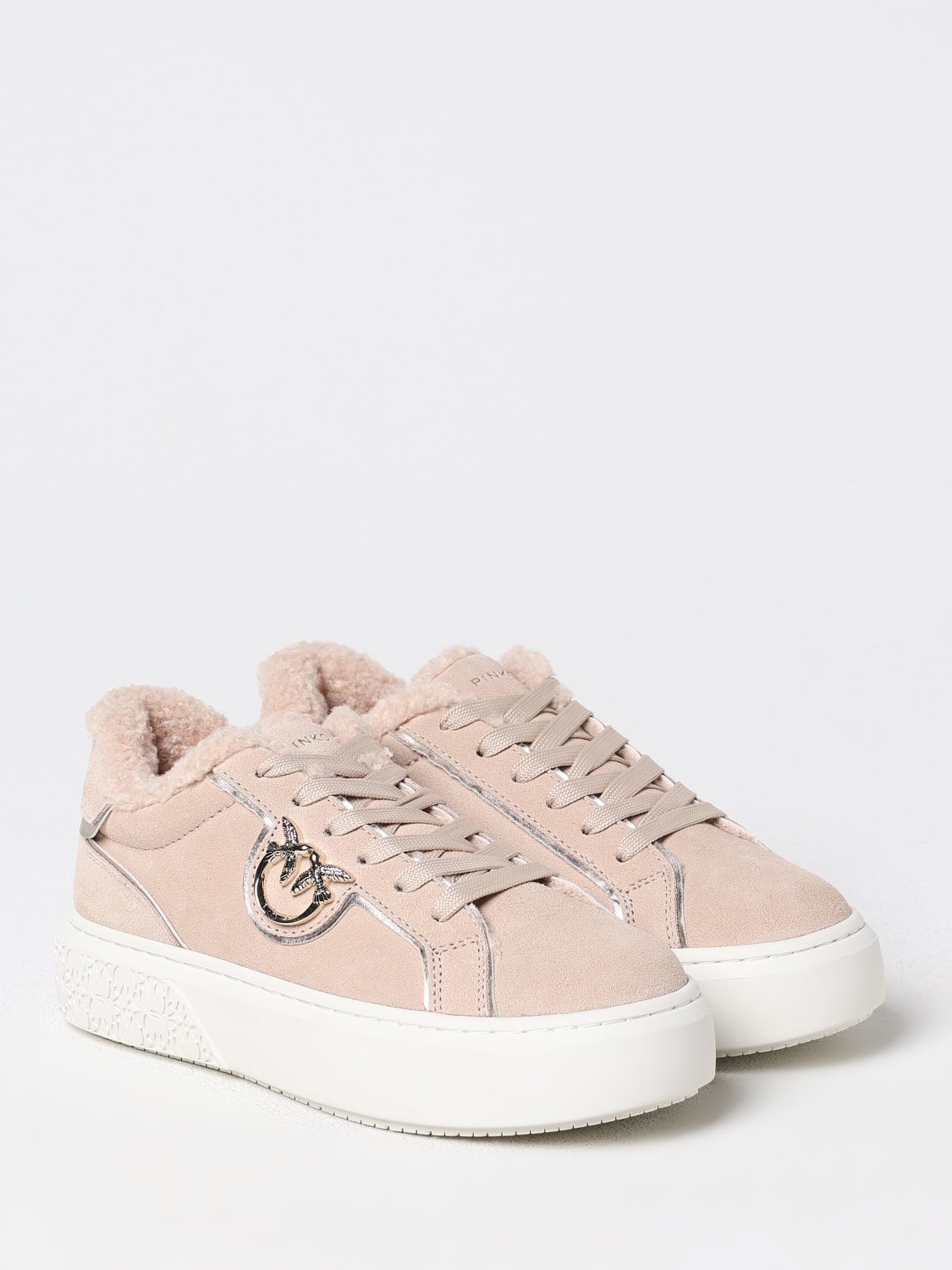 PINKO SNEAKERS: Sneakers Pinko in camoscio , Rosa - Img 2