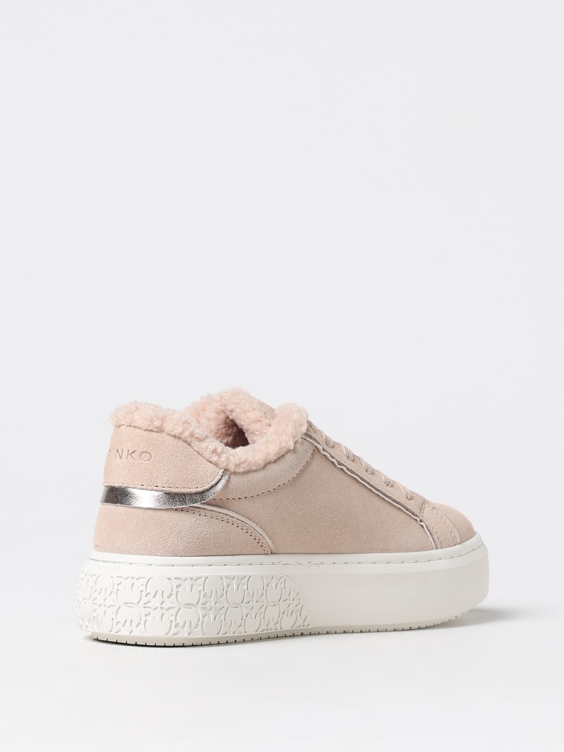 PINKO SNEAKERS: Sneakers Pinko in camoscio , Rosa - Img 3