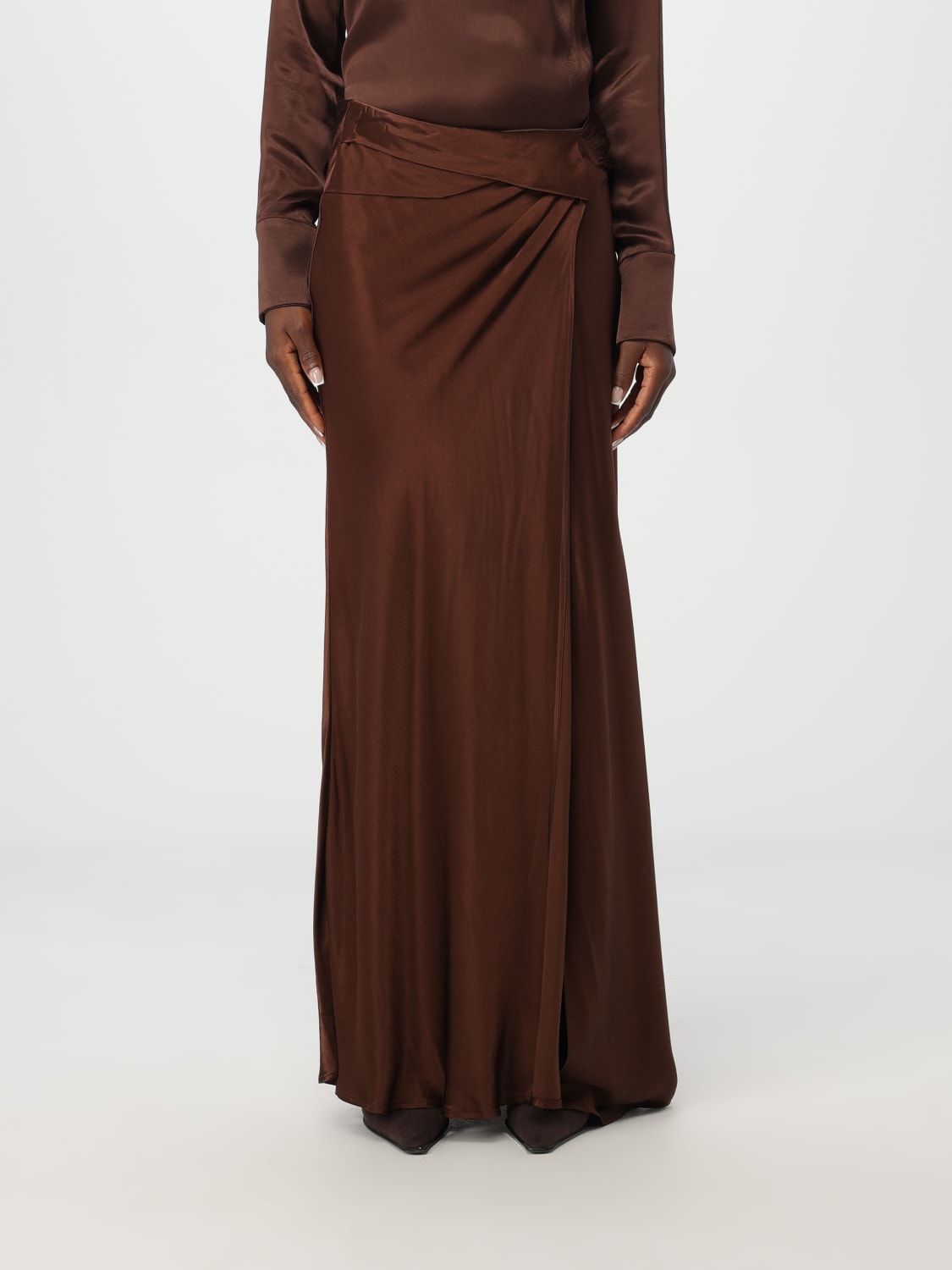 TWINSET SKIRT: Skirt woman Twinset, Brown - Img 1